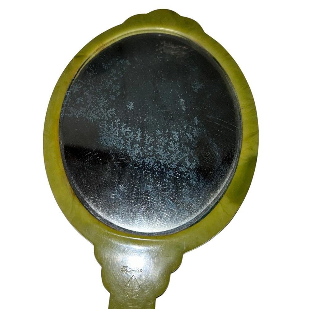 Designer Vintage Art Deco Green Mirror Brush Set Size ONE SIZE - 5 Thumbnail