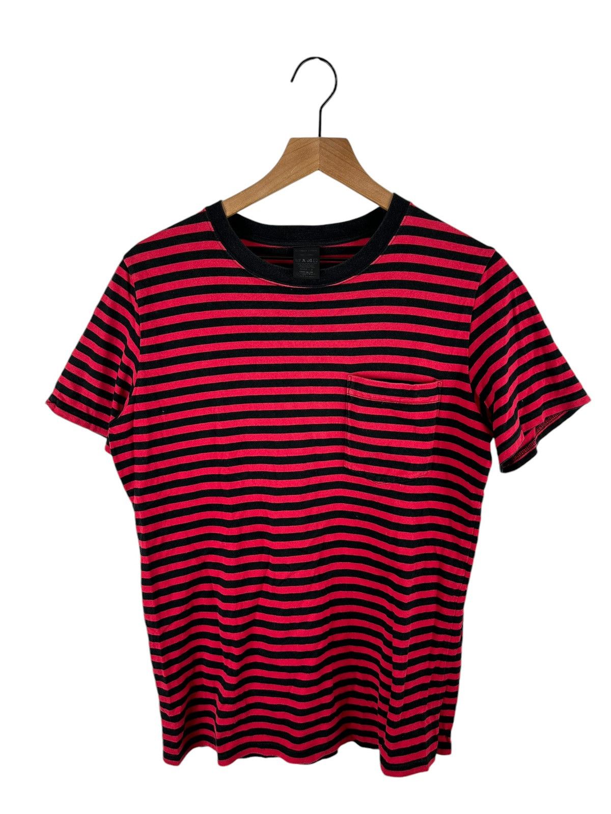 NUMBER (N)INE WIDE STRIPED T-SHIRT 赤黒 L Number (N)ine Number Nine Stripe T-Shirt | Grailed