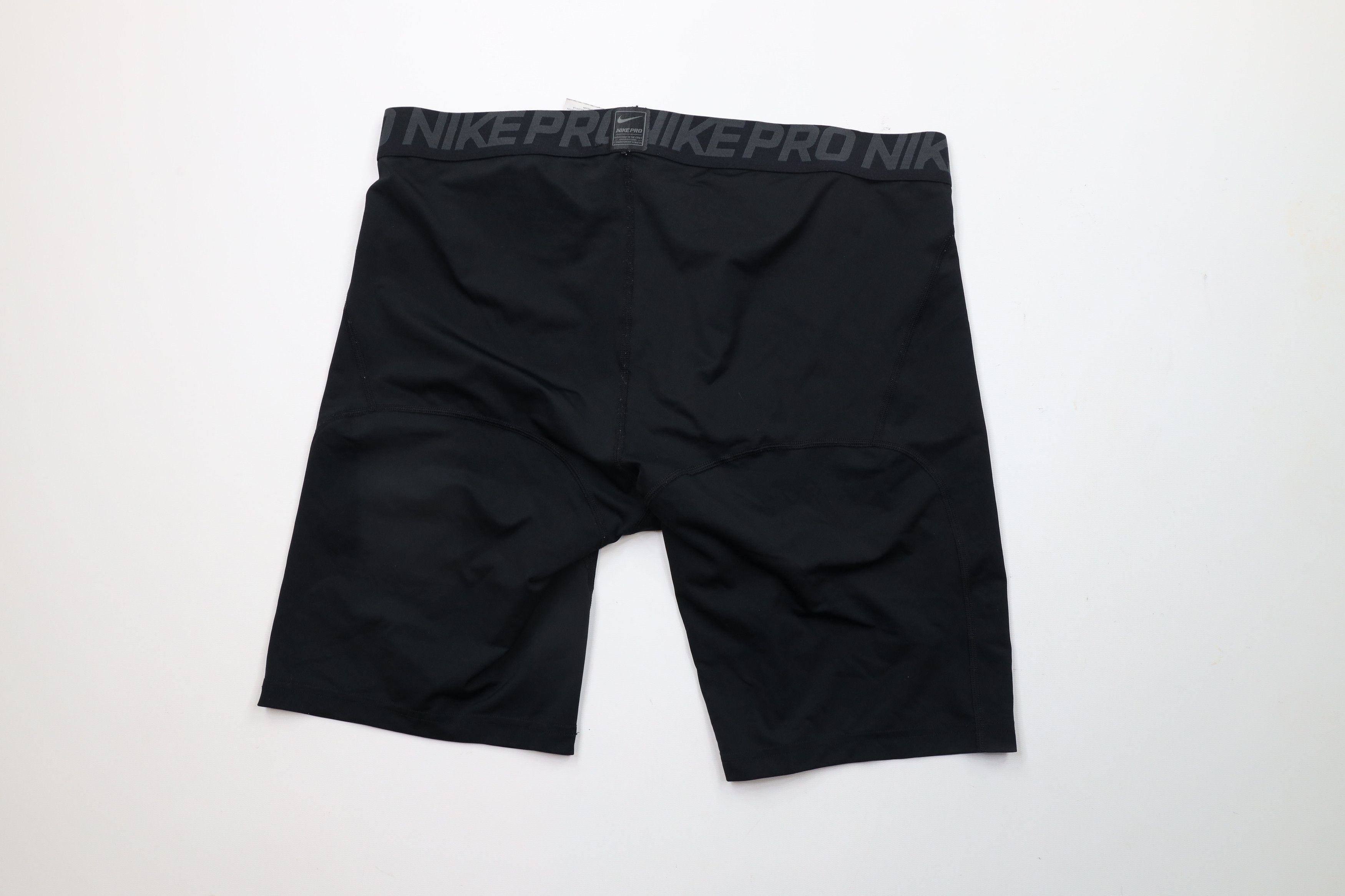Nike × Vintage Nike Pro Training Gym Running Half Tights Shorts Black Size US 42 / EU 58 - 7 Thumbnail