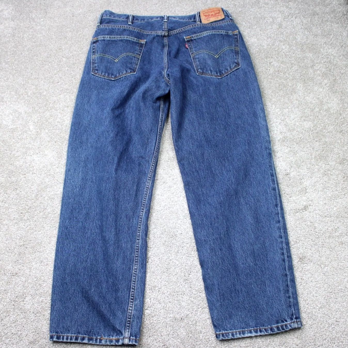 Levi's Levi's Jeans 550 Mens 38x32 Blue Relaxed Fit 5-Pocket Denim 100% Cotton Button Zip Straight Casual Vintage: No Men? Size US 38 / EU 54 - 5 Thumbnail