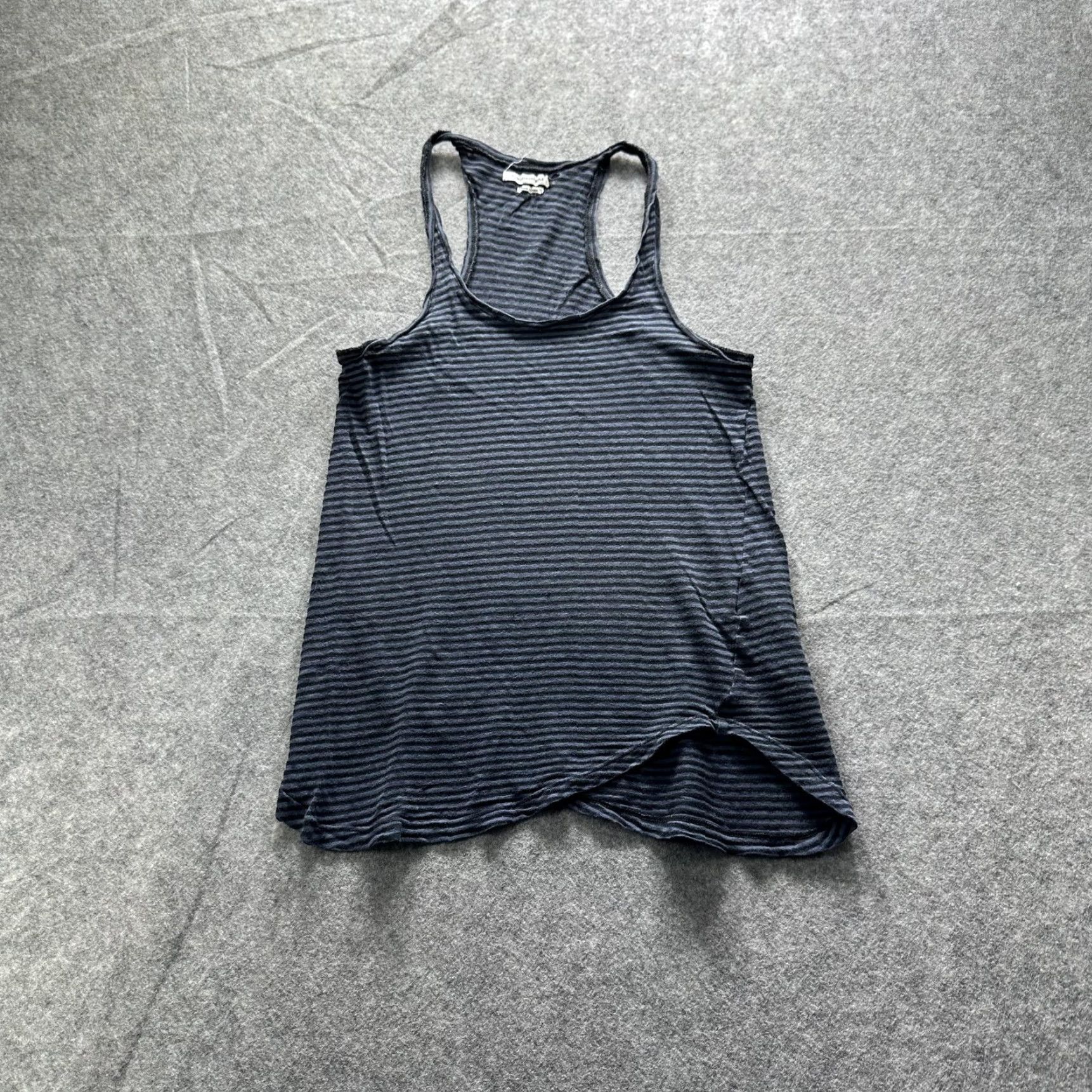 Vintage Isabel Marant Etoile Tank Top Womens Medium Blue Stripe Racerback Asym Hem Size M / US 6-8 / IT 42-44 - 2 Thumbnail