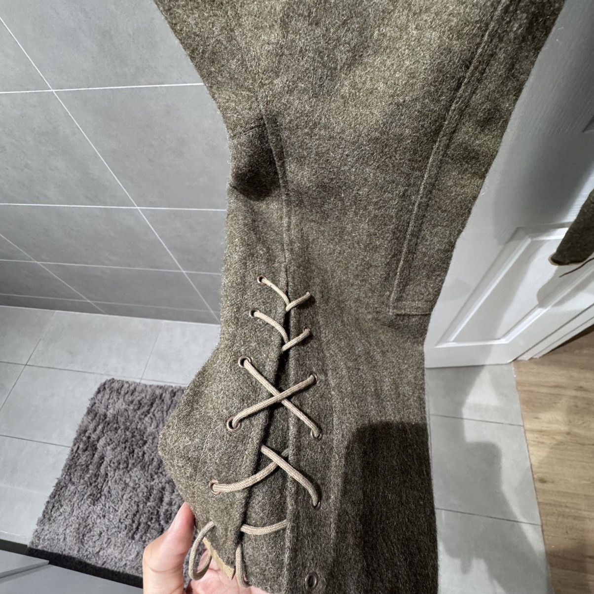 Other 1951 Belgian A.B.L. Jodhpur breeches Tie Bottom Wool Size US 34 / EU 50 - 2 Thumbnail