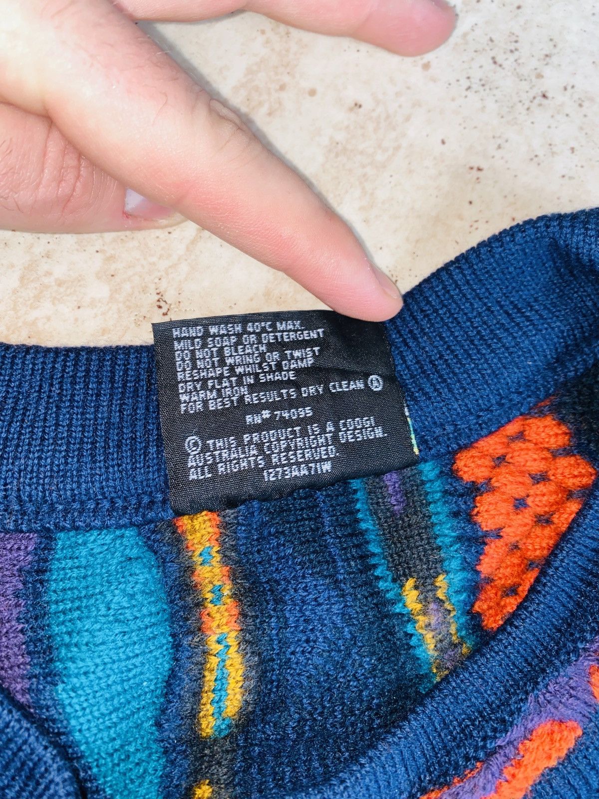Vintage Rare 3D Wool Knit Sweater Supreme Patta