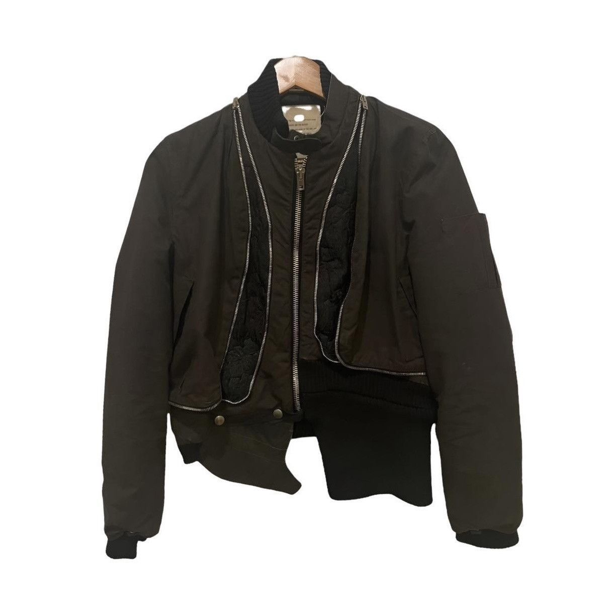 image of Hussein Chalayan Aw00 Deconstructed Bondage Cropped Jacket in Brown, Men's (Size Small)