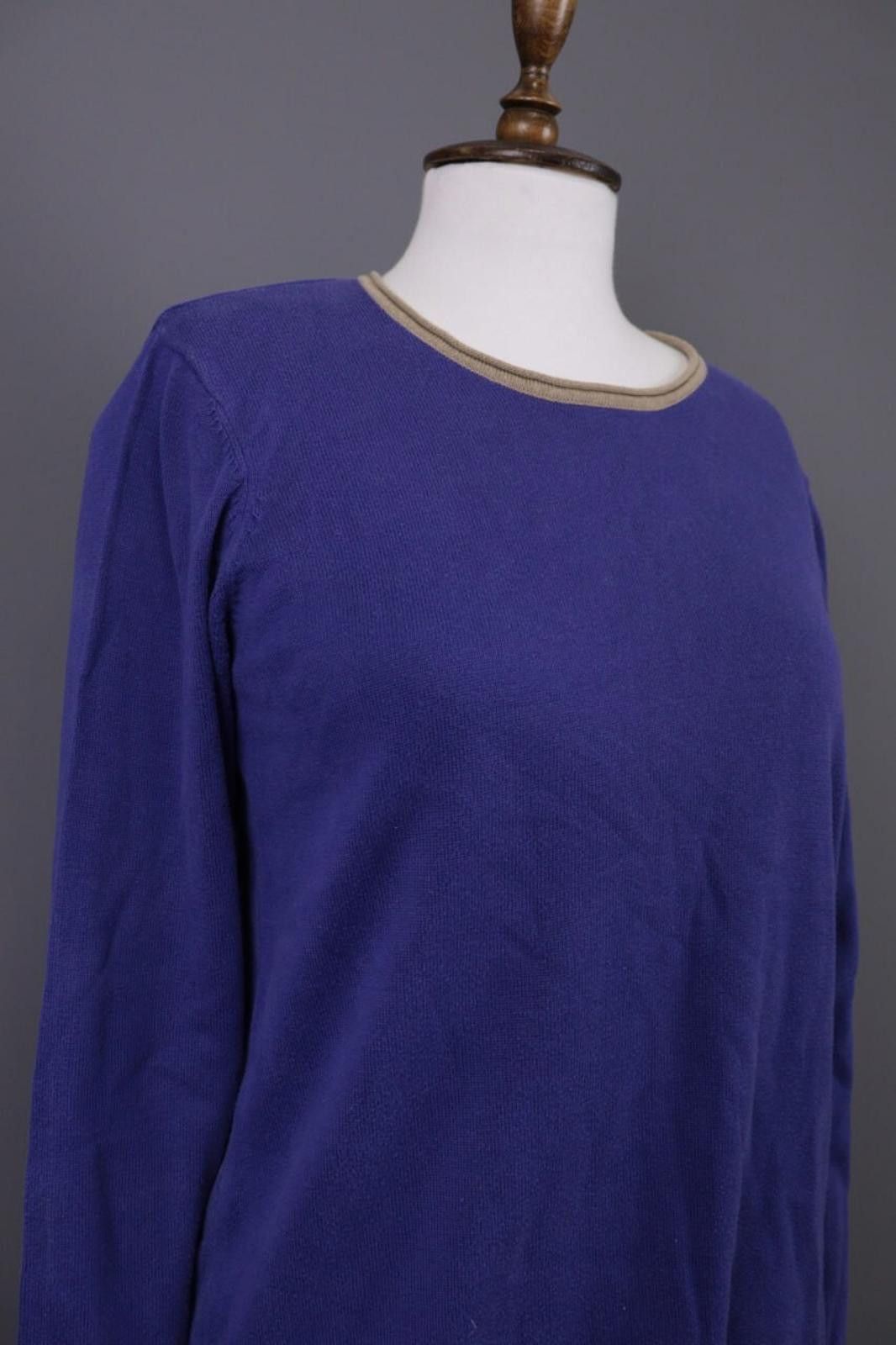 Designer Gudrun Sjödén Blue Cotton Knitted Pullover Sweater Size S Size S / US 4 / IT 40 - 5 Thumbnail
