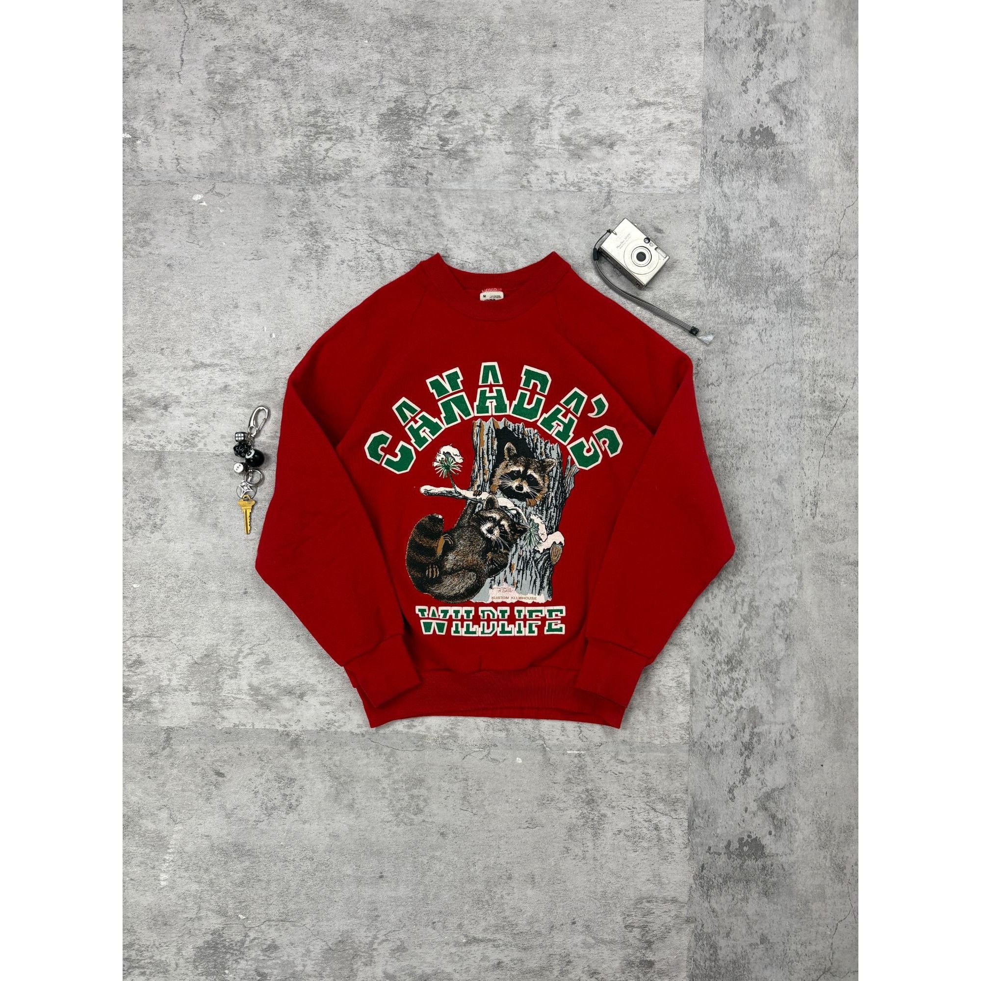 Fruit Of The Loom Vintage 90s Canada’s Wildlife Cute Red Crewneck Size M / US 6-8 / IT 42-44 - 1 Thumbnail