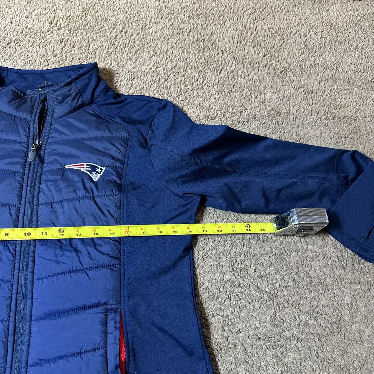 NFL New England Patriots Puffer Jacket Womens XL Navy Blue NFL Size XL / US 12-14 / IT 48-50 - 3 Thumbnail