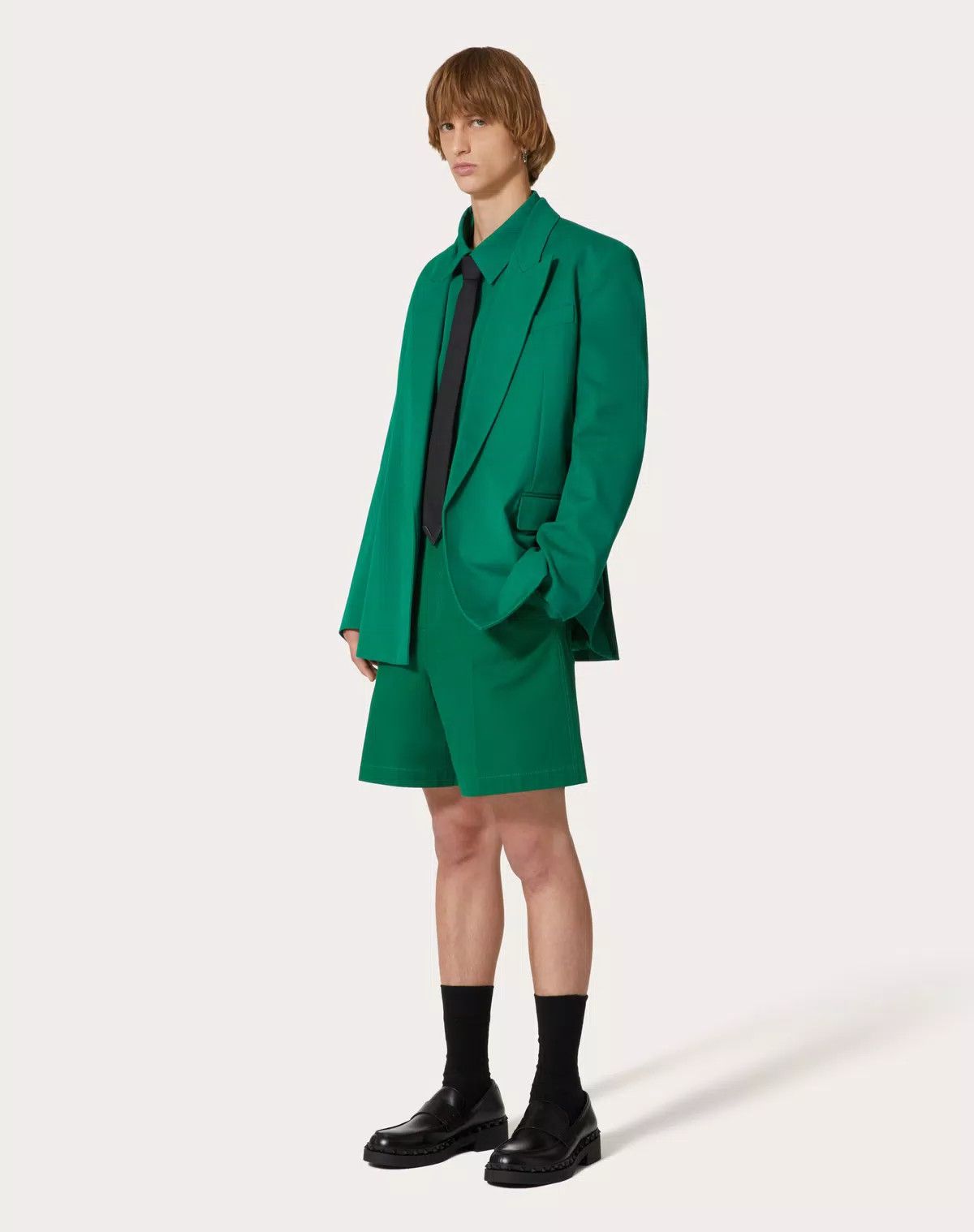 Valentino oc11z0725 Stretch Cotton Canvas Shorts in Basil Green Size US 32 / EU 48 - 3 Thumbnail