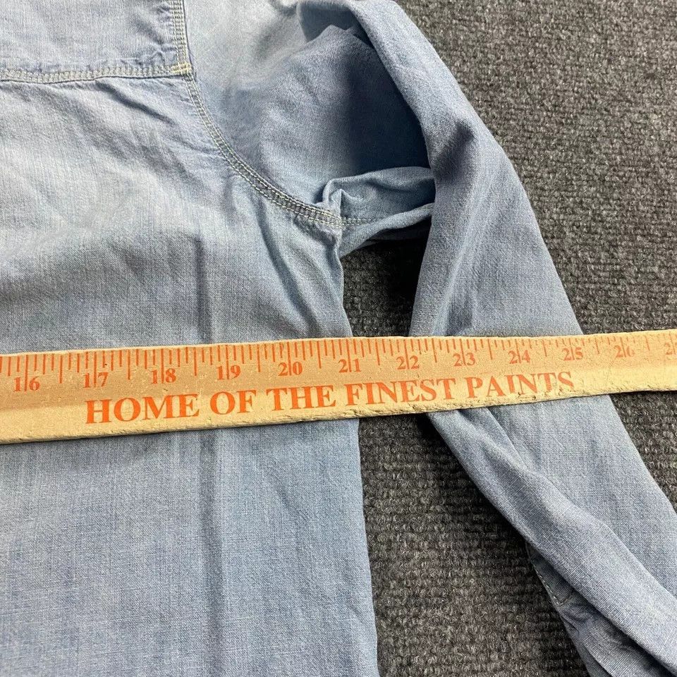 Madewell Madewell Top Women's Medium Blue Classic Button Up Size M / US 6-8 / IT 42-44 - 4 Thumbnail