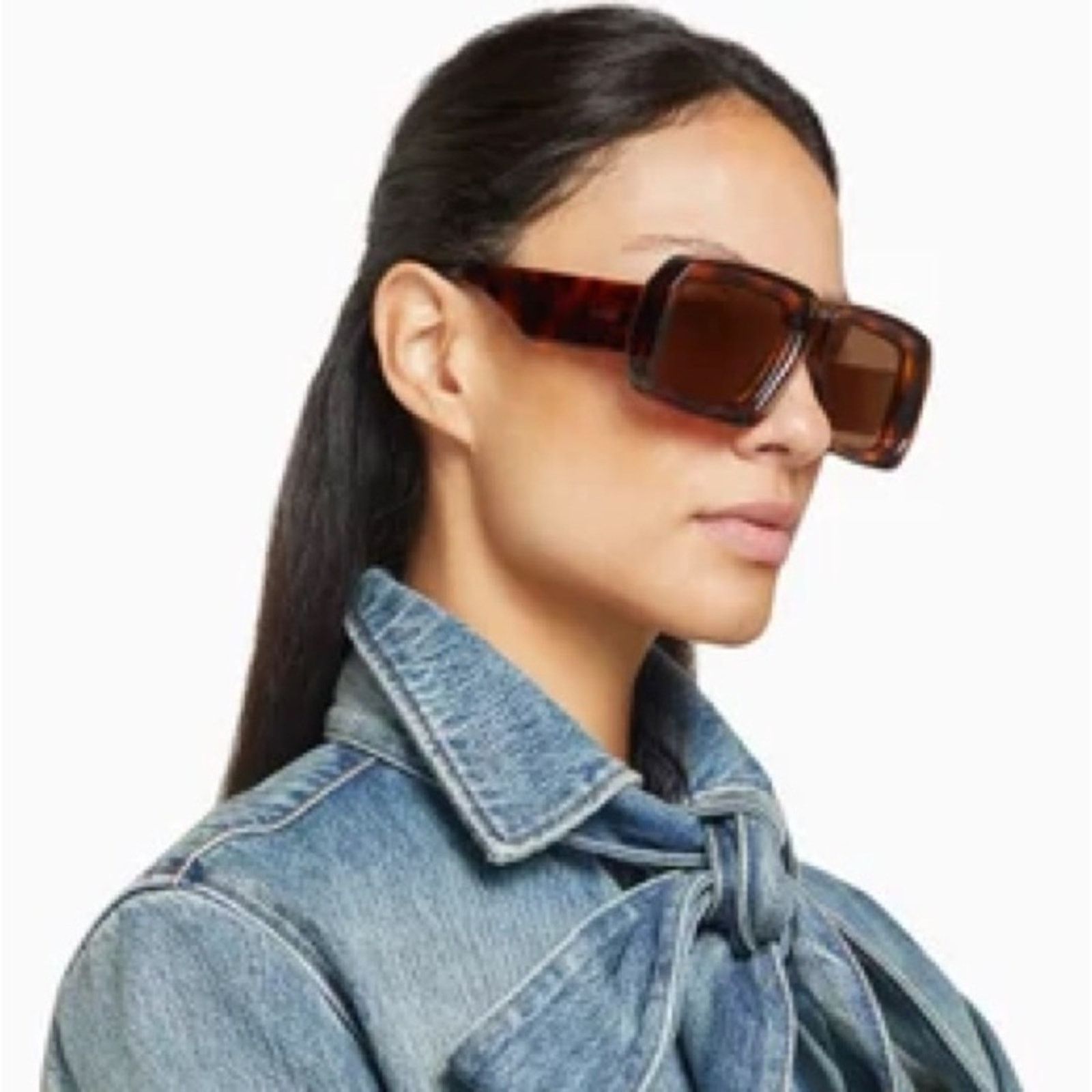 Loewe NEW LOEWE LW40064U 5652G Shiny Dark Havana Brown Women Size ONE SIZE - 11 Thumbnail