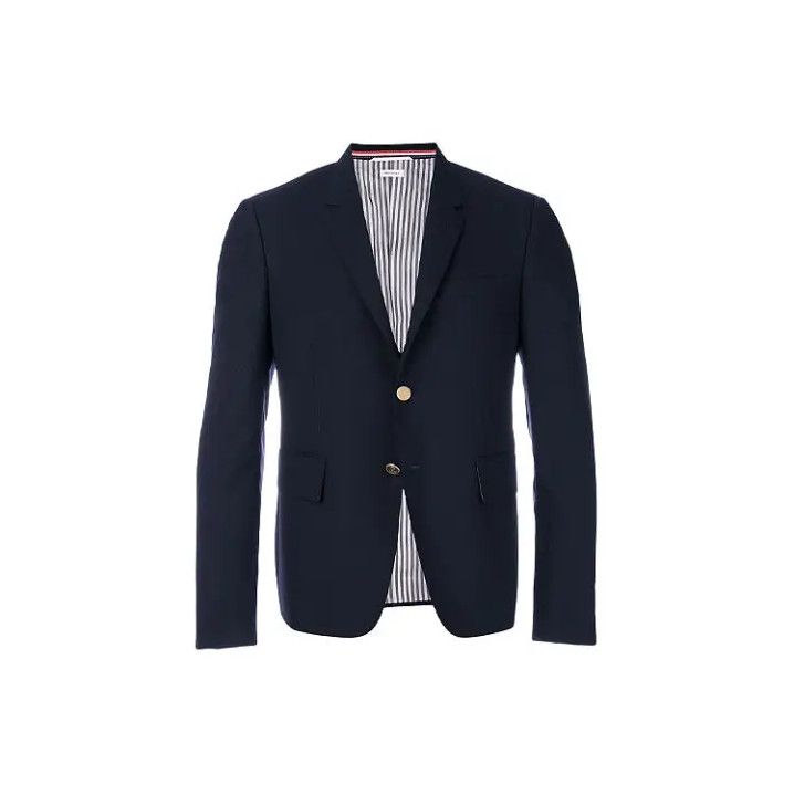 Thom Browne Thom Browne Blue Casual Single-Breasted Blazer Size US S / EU 44-46 / 1 - 1 Thumbnail