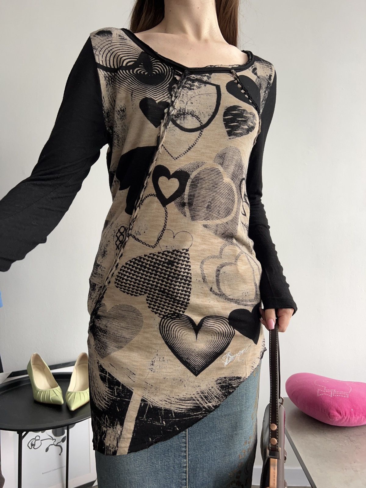 Desigual × Japanese Brand × Vintage Vintage Desigual Long Sleeve Japanese style asymmetrical Size M / US 6-8 / IT 42-44 - 1 Thumbnail