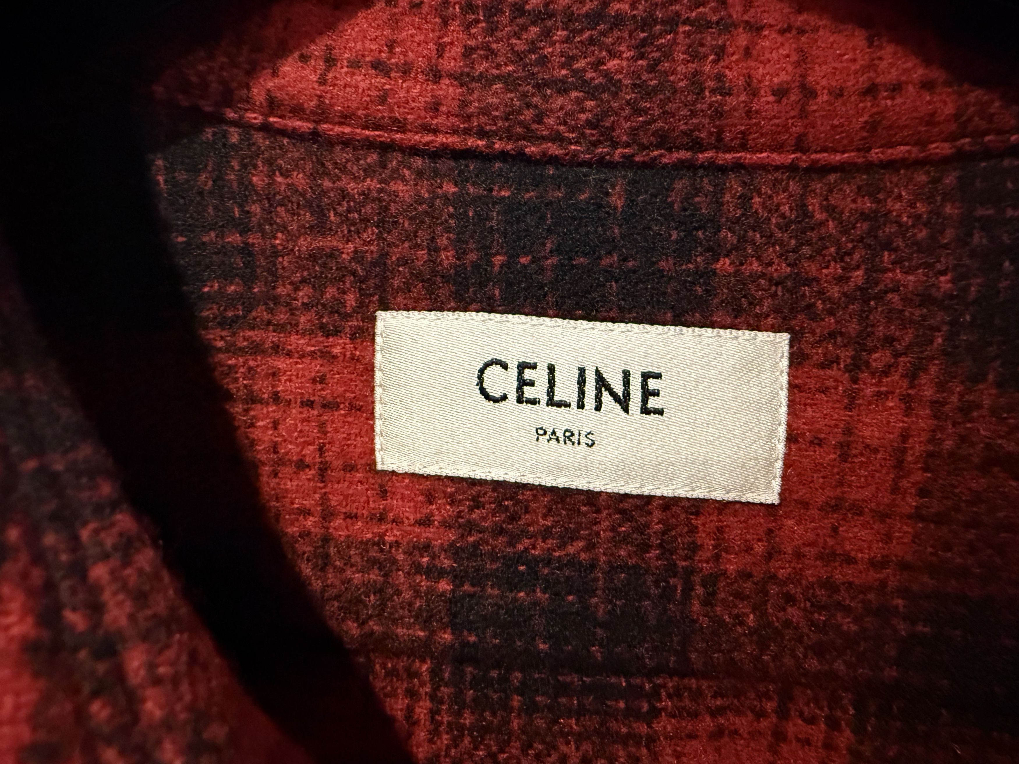 Celine × Hedi Slimane FW'23 Shirt Wool Flannel Size US L / EU 52-54 / 3 - 3 Thumbnail