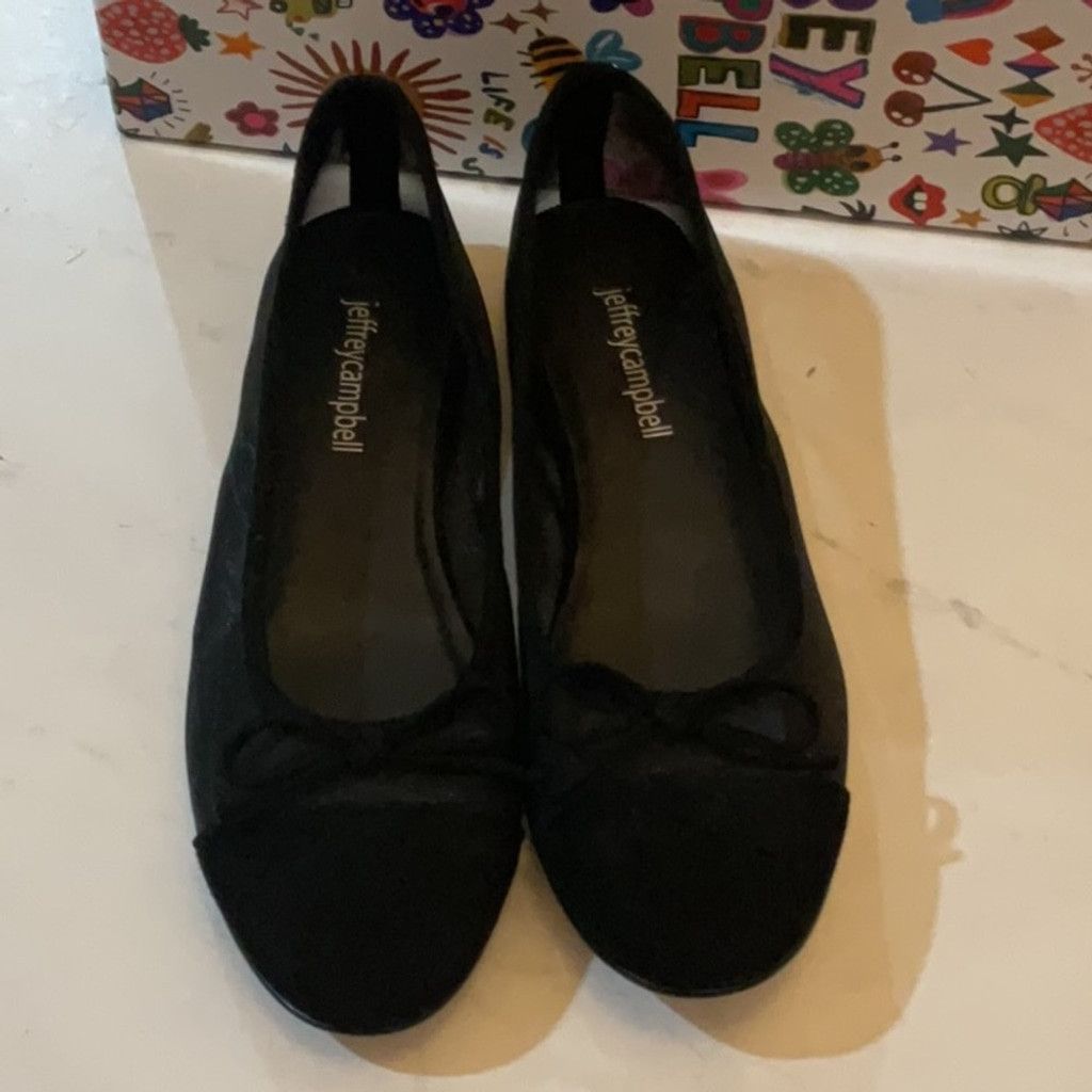 Jeffrey Campbell Releve Flat in Black, Size: 6