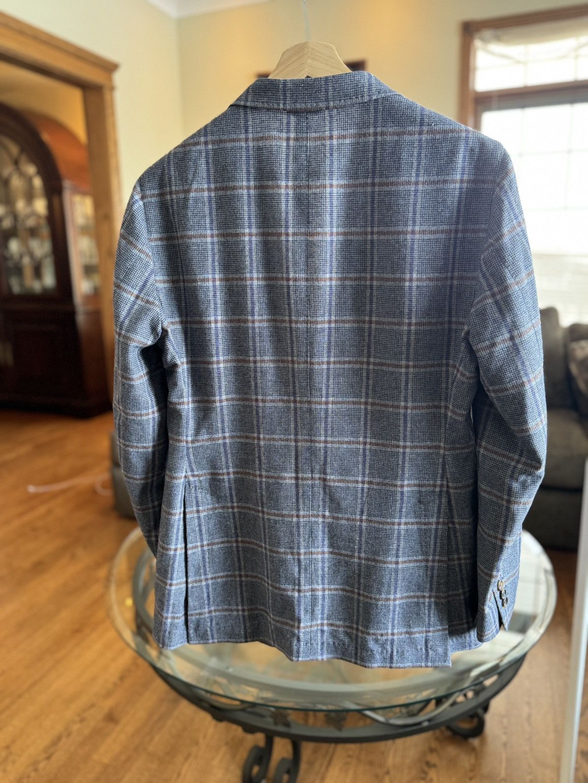 Tombolini Tombolini Blue Check Summer Sport Coat Size 40R - 2 Thumbnail