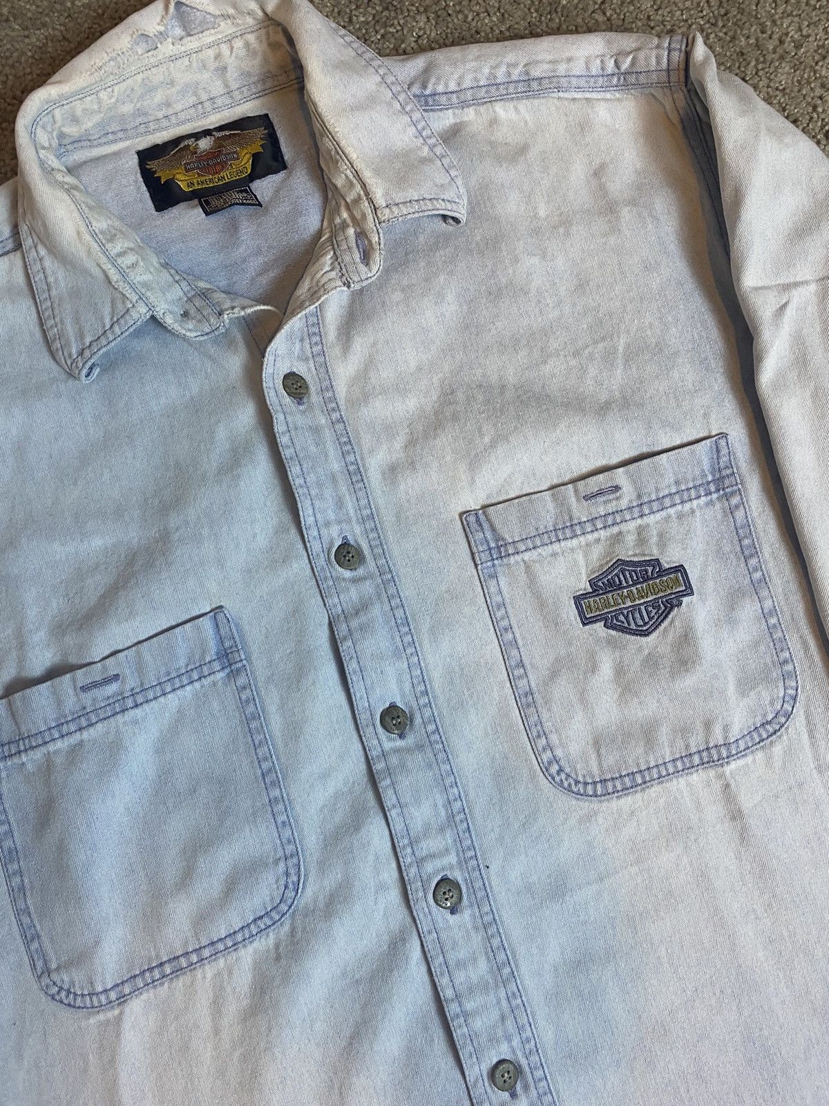 Harley Davidson × Vintage Vintage Harley Davidson Shirt Size US XL / EU 56 / 4 - 2 Thumbnail