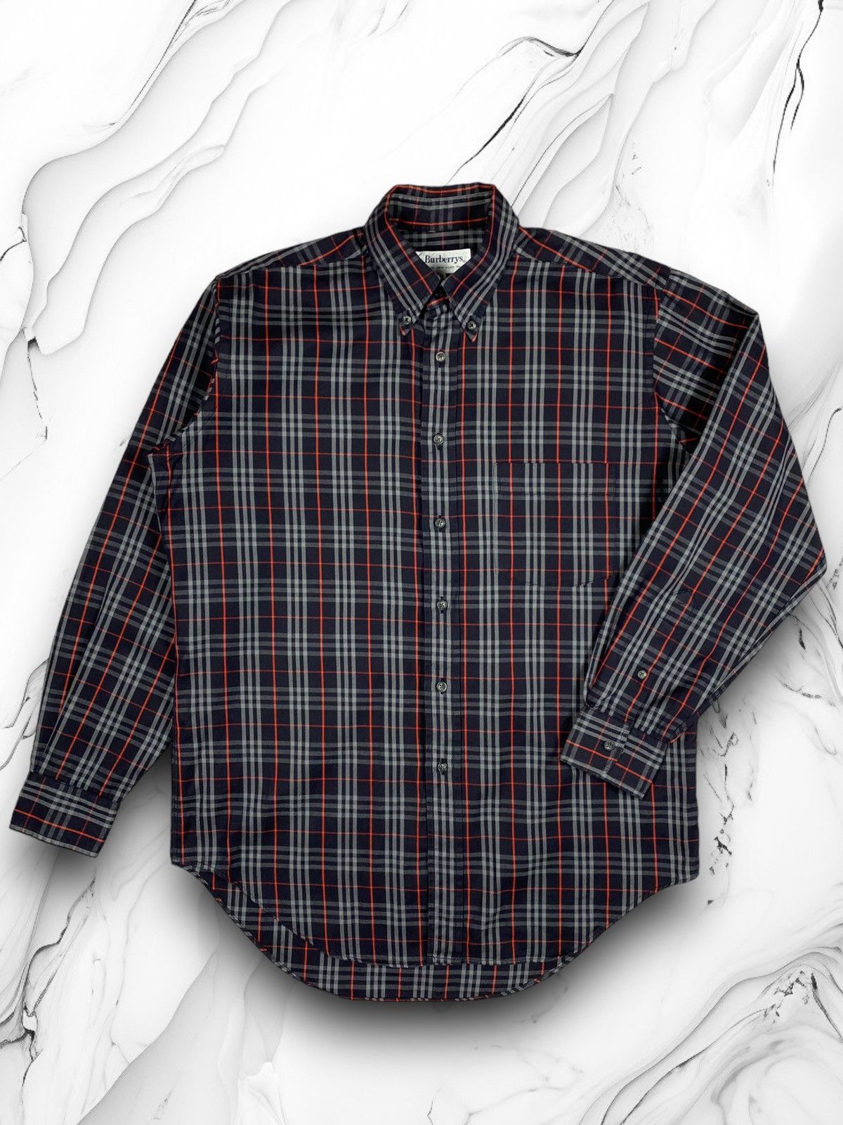 Burberry × Vintage Rare Vintage 90s Burberrys London Checkered Button Up Shirt Size US M / EU 48-50 / 2 - 1 Thumbnail