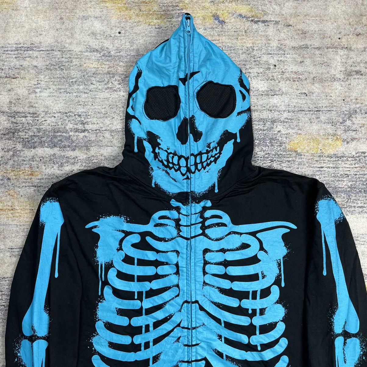 Japanese Brand Freaky massive skeleton full zip thumbhole zip hoodie Size US XL / EU 56 / 4 - 6 Thumbnail