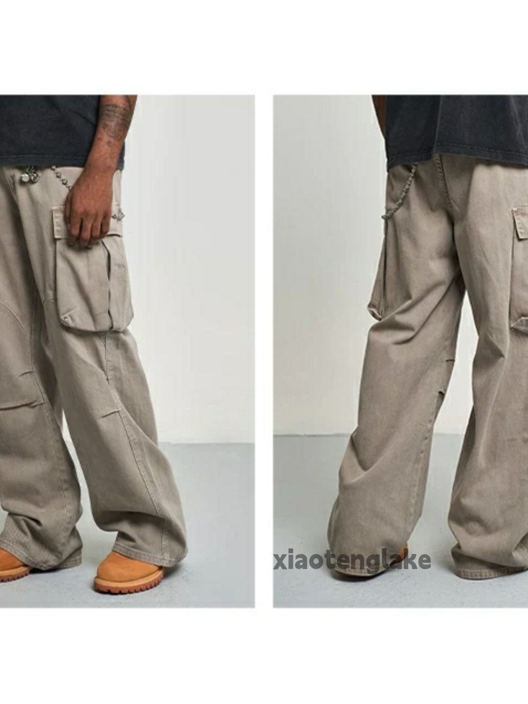 Designer × Japanese Brand × Vintage washed faded cleanfit skate hiphop baggy cargo pants Size US 32 / EU 48 - 8 Thumbnail