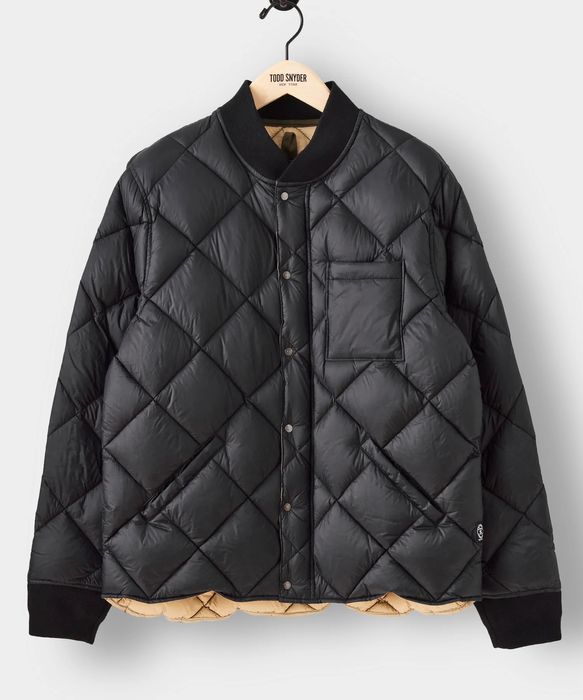 Todd Snyder Todd Snyder Italian Quilted Down Snap Nylon Bomber Jacket ...