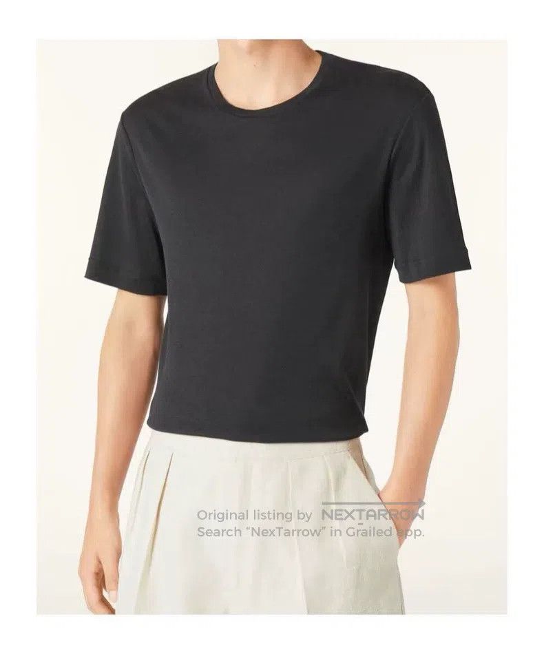 Loro Piana LORO PIANA Silk Cotton Short Sleeve T-Shirt Size US XL / EU 56 / 4 - 3 Thumbnail