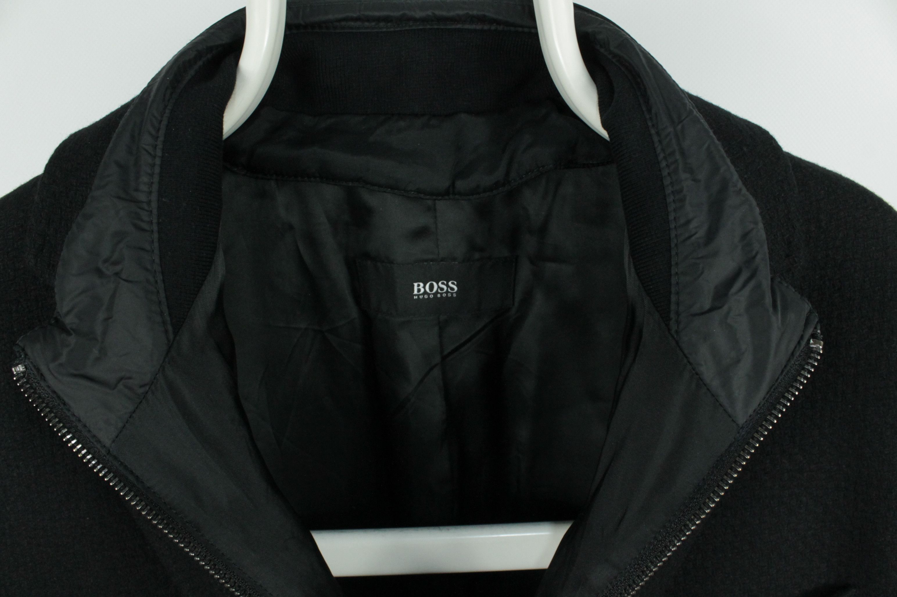Hugo Boss Hugo Boss Nadim4 Inner Bib Slim Fit Black Wool Coat Size US L / EU 52-54 / 3 - 3 Thumbnail