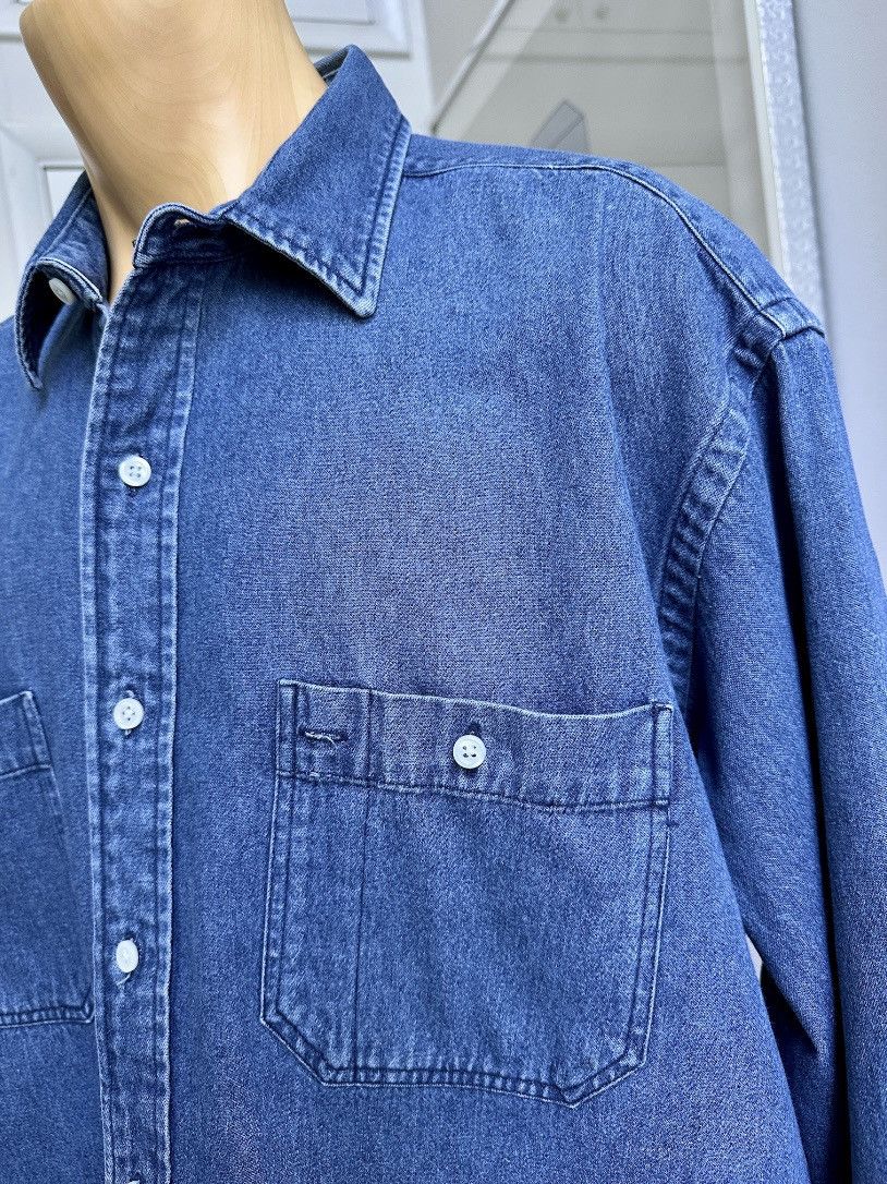 Polo Ralph Lauren VINTAGE 1990s POLO RALPH LAUREN COTTON HEAVY DENIM SHIRT XL Size US XL / EU 56 / 4 - 3 Thumbnail