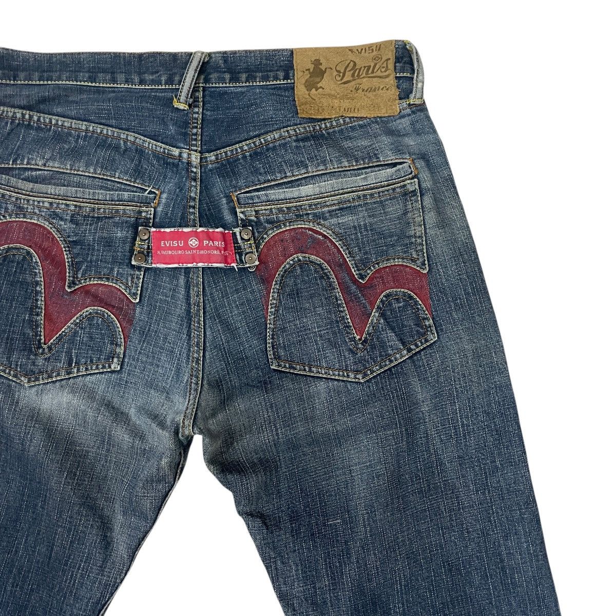 Evisu Vintage Evisu Distressed Redline Denim Jeans Size US 34 / EU 50 - 3 Thumbnail