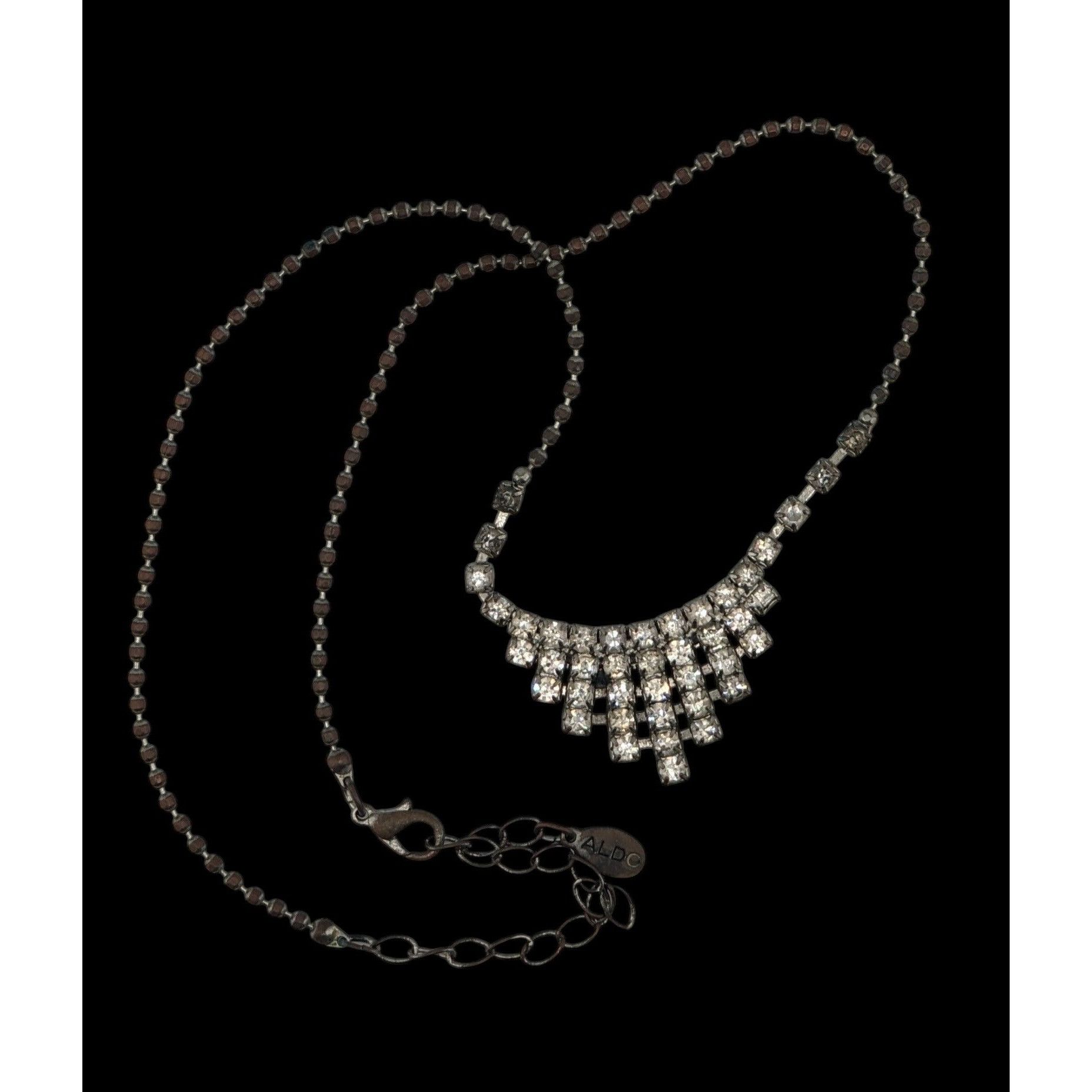 Aldo Aldo Glam Silver-Tone Rhinestone Statement Necklace Size ONE SIZE - 1 Thumbnail
