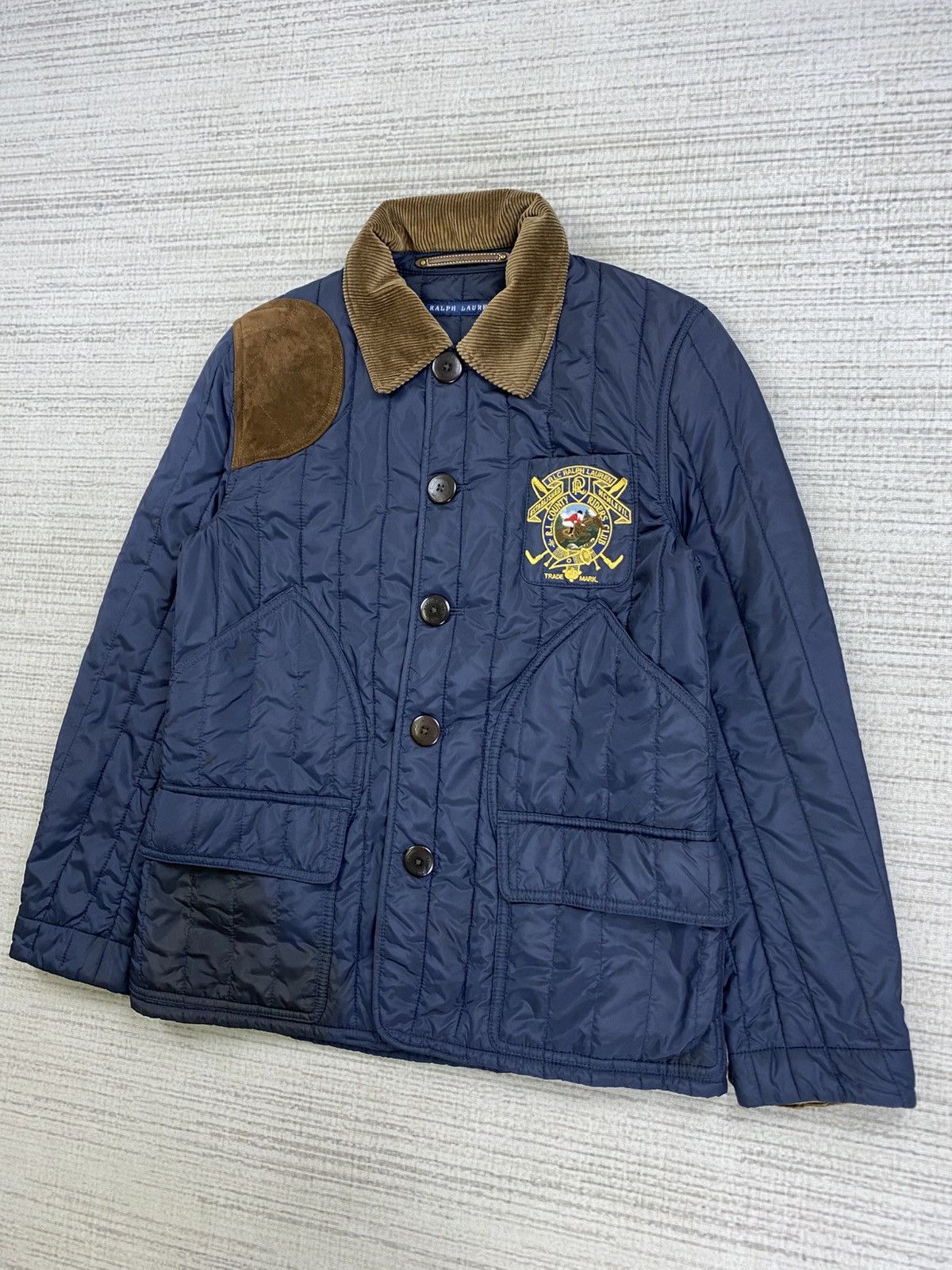 Ralph Lauren × Vintage Vtg 90s Ralph Lauren Country Riders Club Quilted Jacket Size US S / EU 44-46 / 1 - 4 Thumbnail