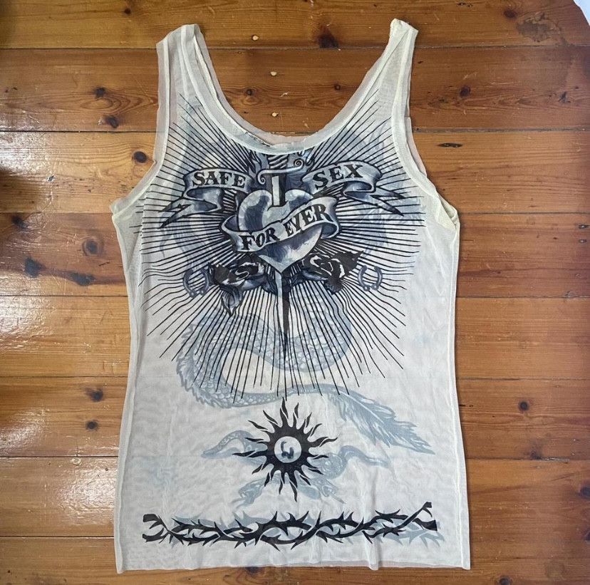 Jean Paul Gaultier Jean Paul Gaultier SS96 Safe Sex Forever Tattoo Tank Size US S / EU 44-46 / 1 - 1 Thumbnail