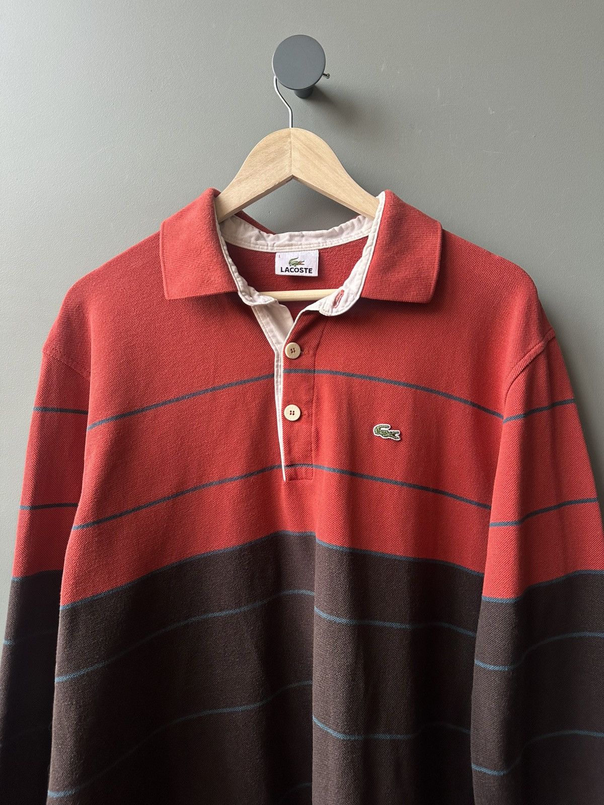 Lacoste Lacoste Warm Cotton Collared Long Sleeve Size L Size US L / EU 52-54 / 3 - 2 Thumbnail