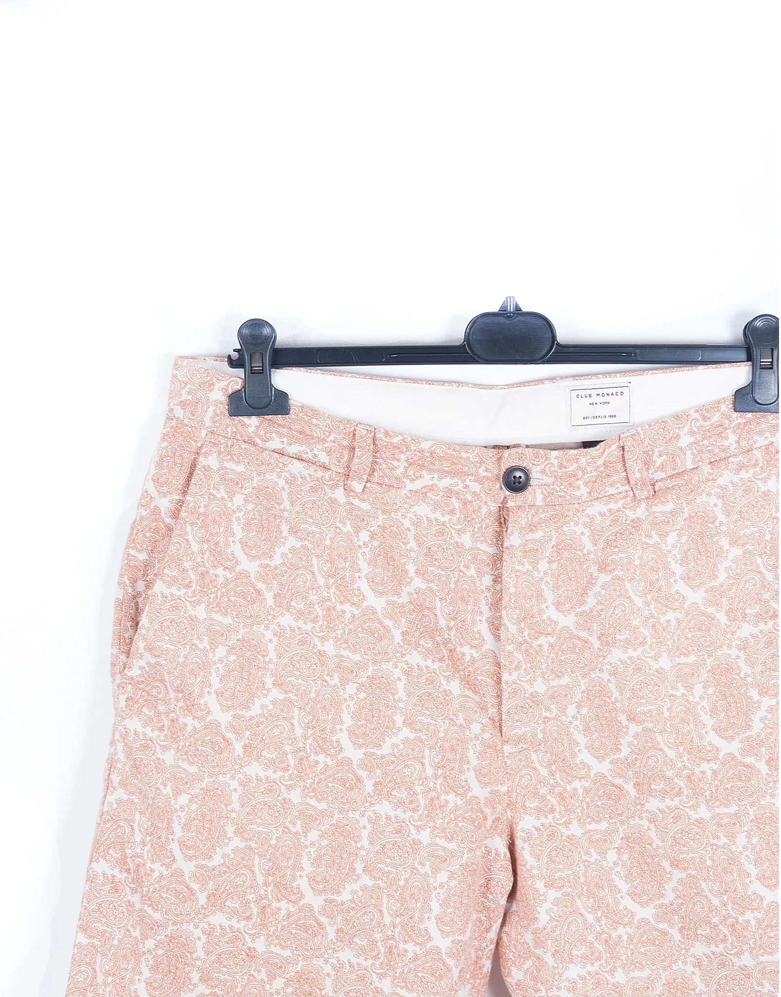 Club Monaco Club Monaco New York Printed Linen-Cotton Chino Shorts Size US 32 / EU 48 - 2 Thumbnail