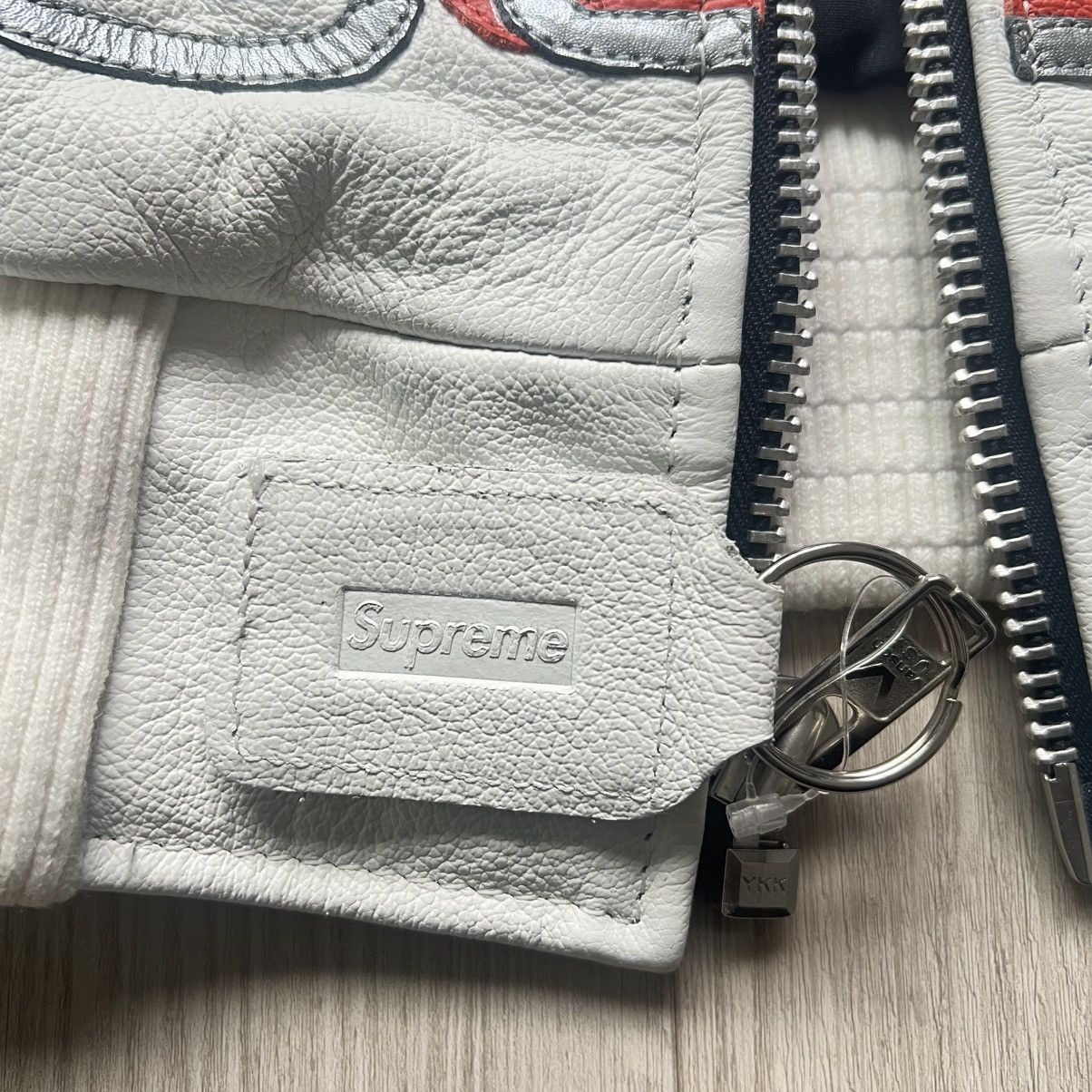 Supreme × Vanson Leathers Supreme x Vanson Leathers Ghost Rider Leather Jacket (White) Size US M / EU 48-50 / 2 - 13 Thumbnail