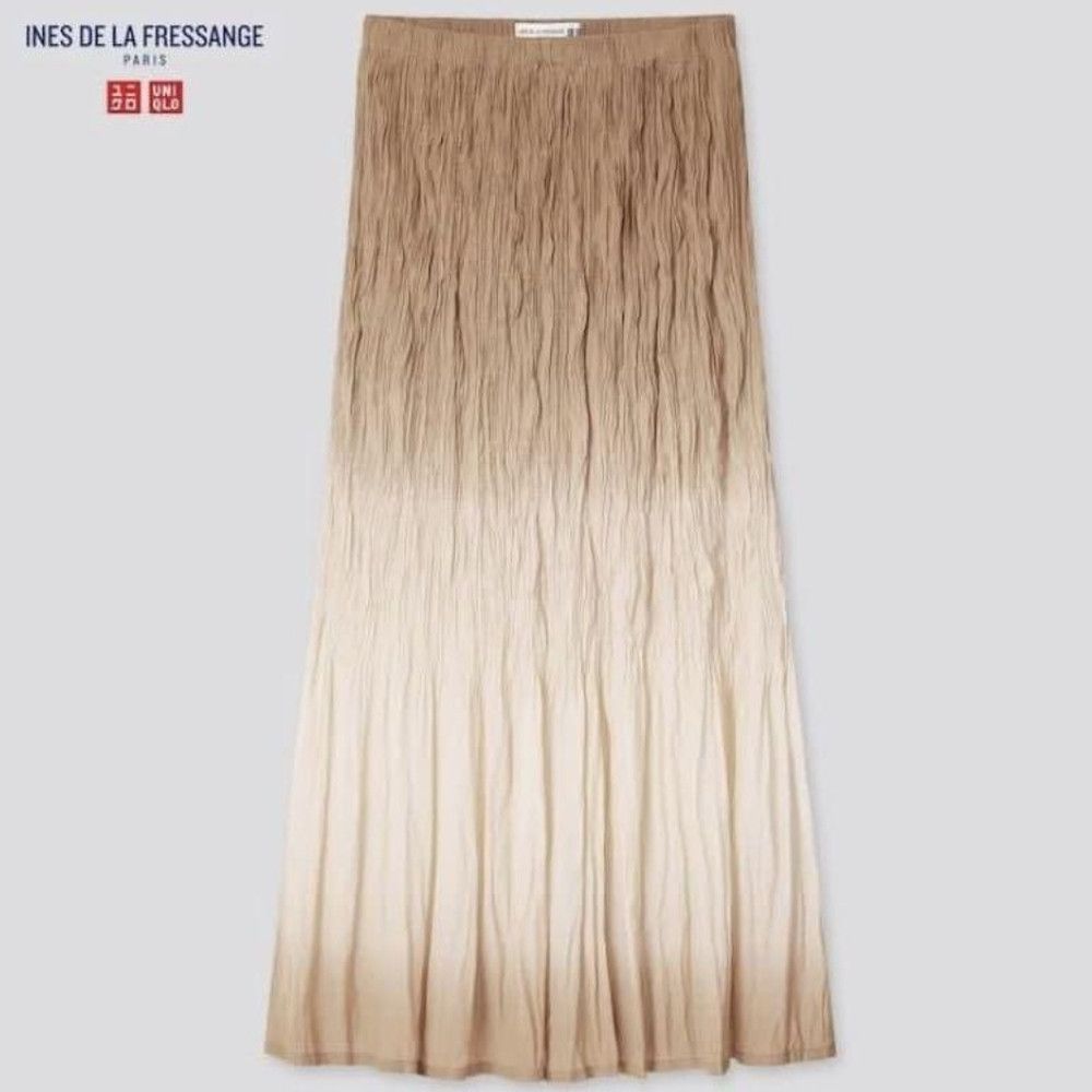 Other IDLF X Uniqlo Brown Ombre Crinkle Skirt XXL 2XL Ines De La Size 36" / US 14 / IT 50 - 2 Thumbnail