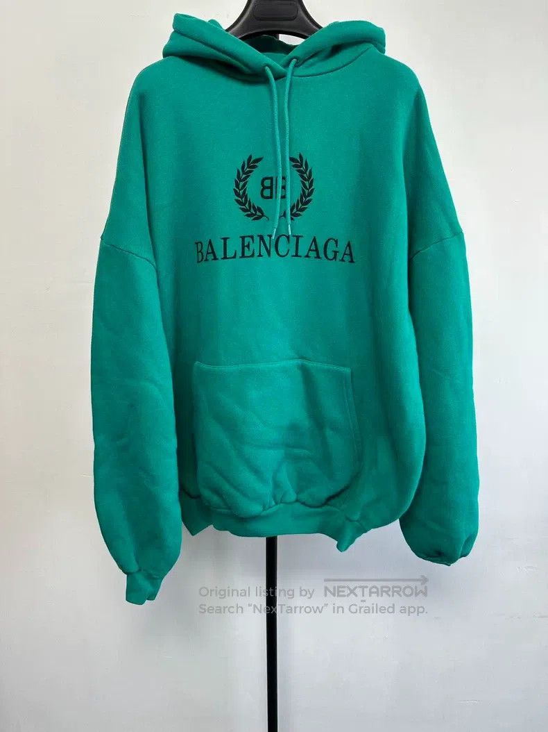Balenciaga Balenciaga Wheat Logo Hooded Sweatshirt Size US XS / EU 42 / 0 - 1 Thumbnail