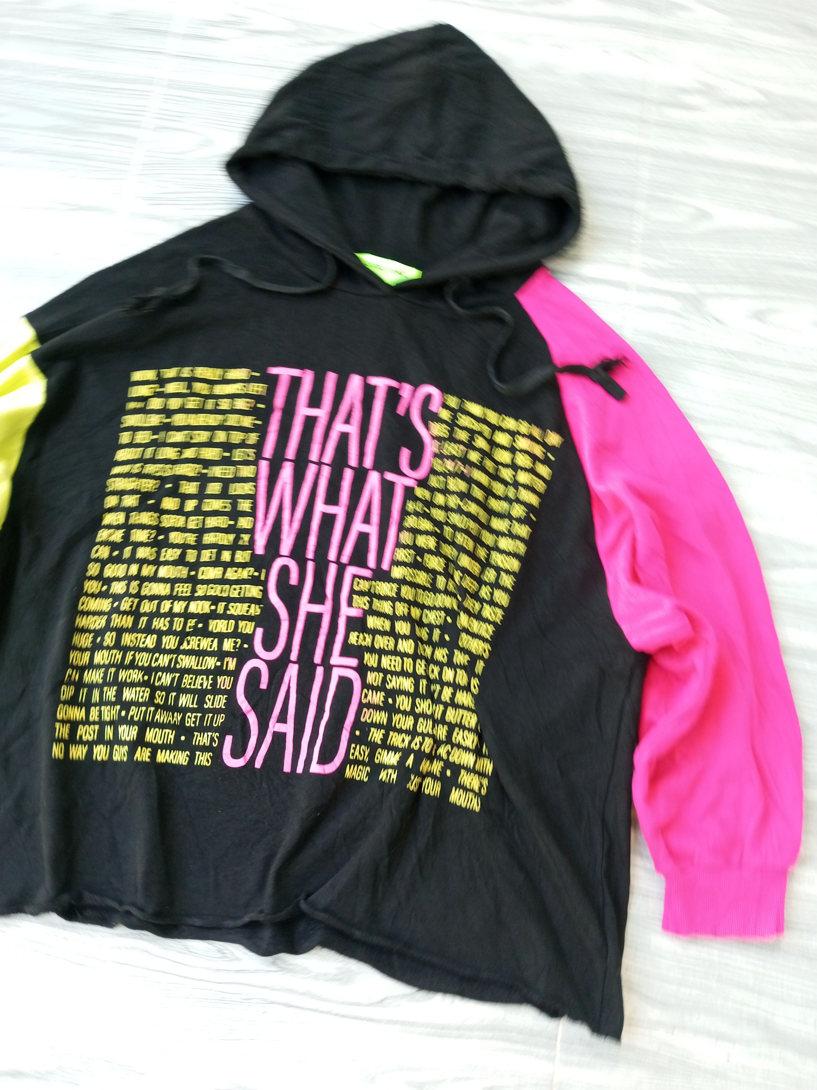 Hysteric Glamour × If Six Was Nine × Japanese Brand "NO WASH TAG" CCOLTONG OVERSIZE POEM MULTI COLOUR HOODIE Size US XL / EU 56 / 4 - 2 Thumbnail