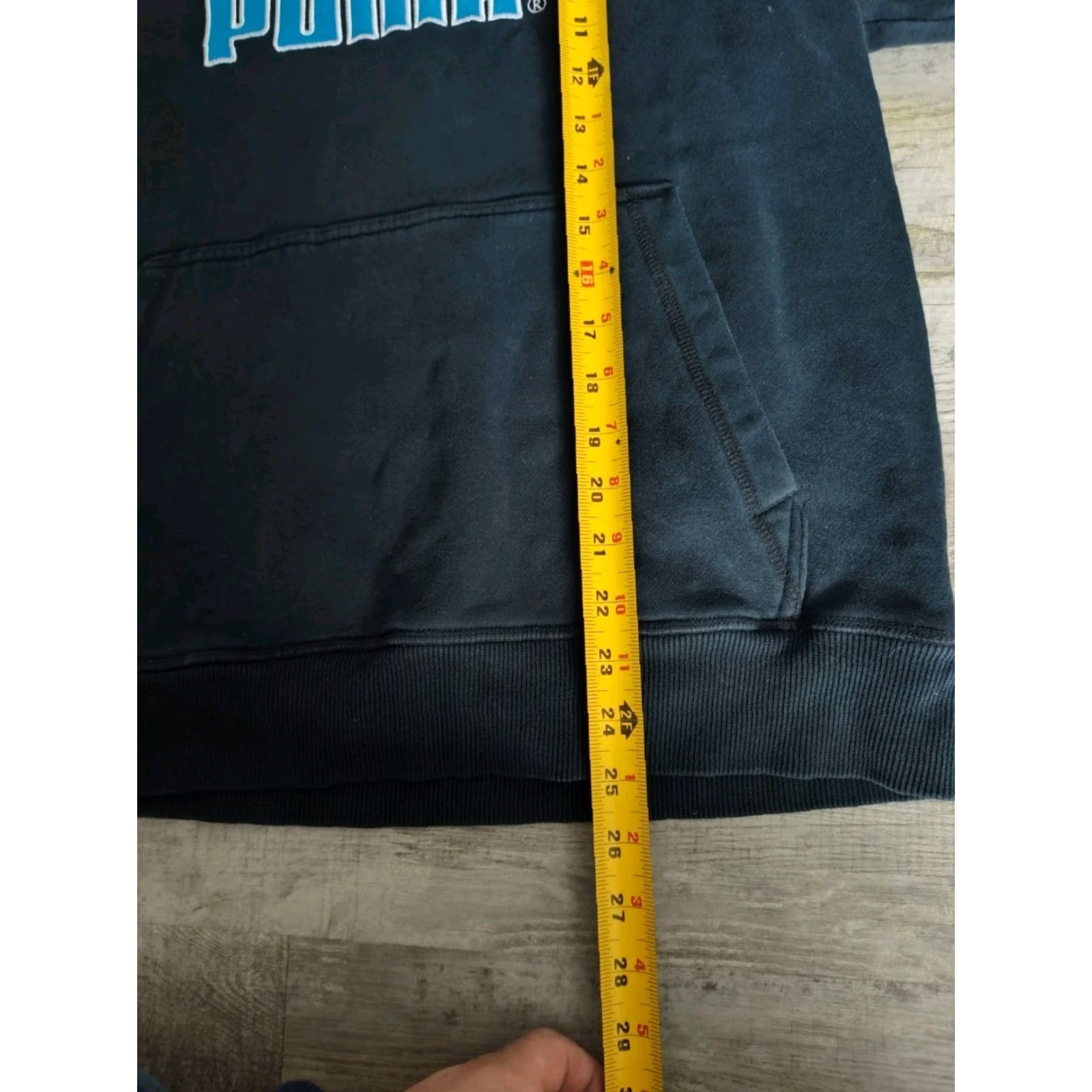 Puma PUMA Sport Lifestyle Hoodie Men's Size M Black Long Sleeve Drawstring Graphic Print Size US M / EU 48-50 / 2 - 7 Thumbnail