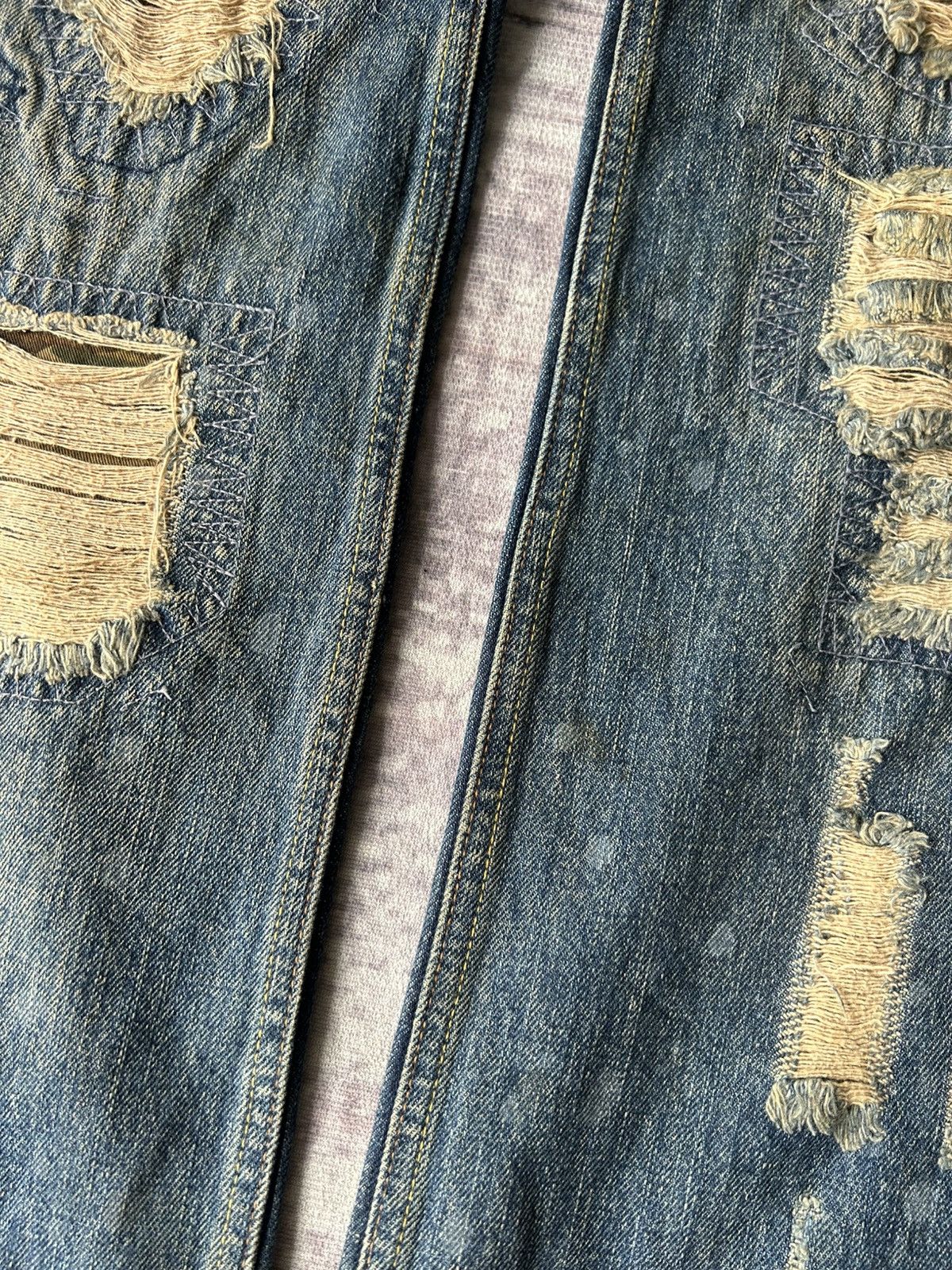 Tornado Mart Y2k Punk Distressed Nicole Jeans Size US 35 - 7 Thumbnail