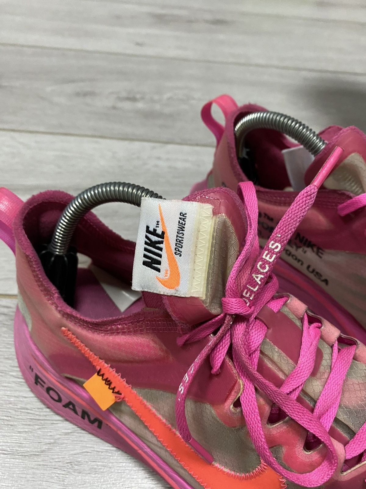 Nike × Off-White Nike Zoom Fly Off-White Pink Foam Size US 10.5 / EU 43-44 - 5 Thumbnail