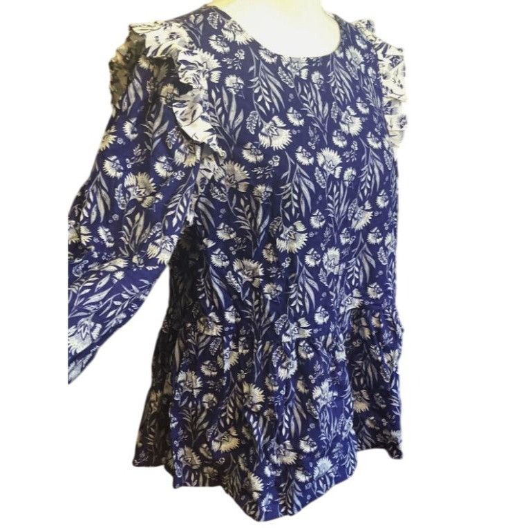Other Universal Thread Womens Floral Print Puff 3/4 Ruffle Top XL Size XL / US 12-14 / IT 48-50 - 8 Thumbnail