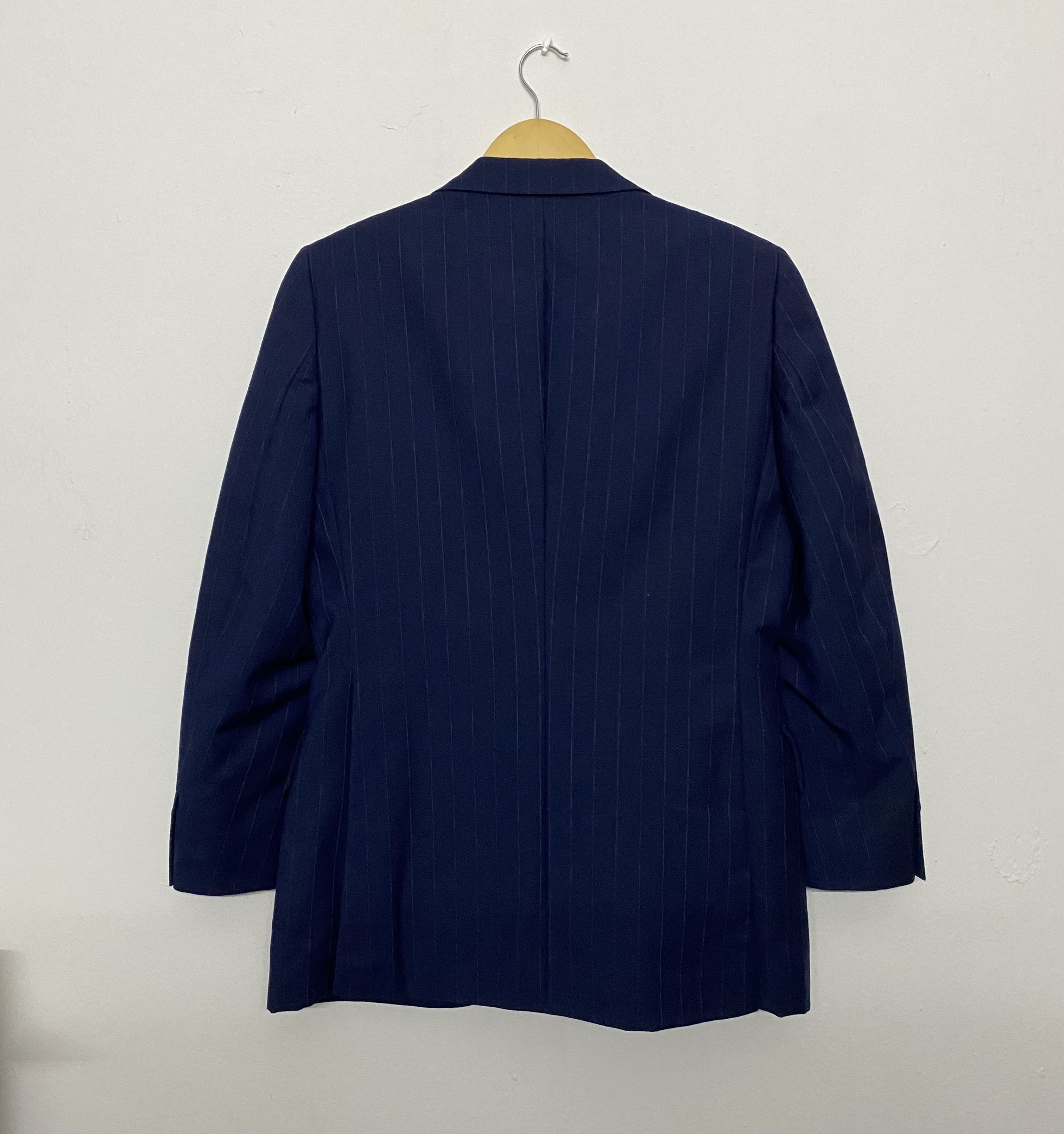 Burberry Vintage Burberrys Prorsum Navy Pinstripe Suit Jacket Size US S / EU 44-46 / 1 - 2 Thumbnail