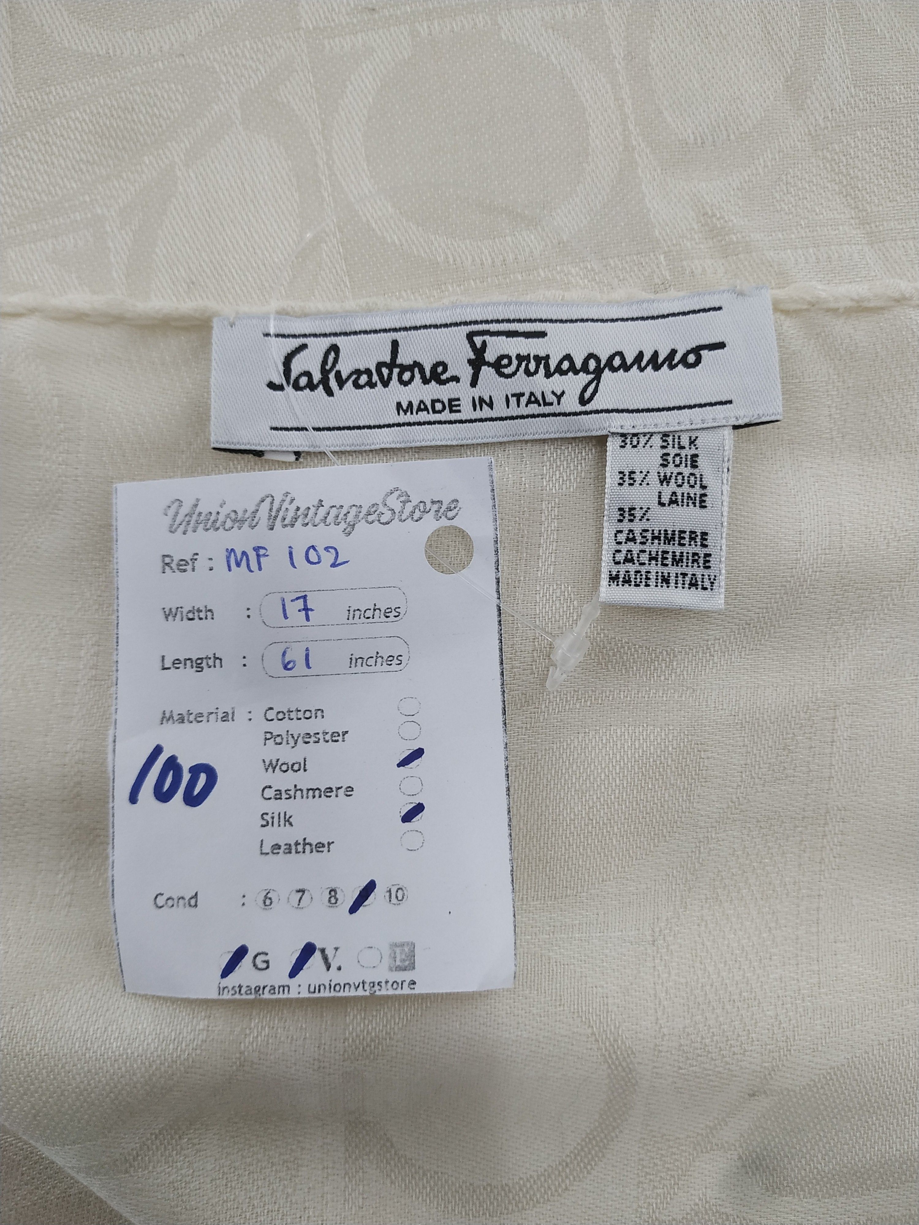 Salvatore Ferragamo Vintage Salvatore Ferragamo Scarf/Muffler/Neckwear MF102 Size ONE SIZE - 3 Thumbnail