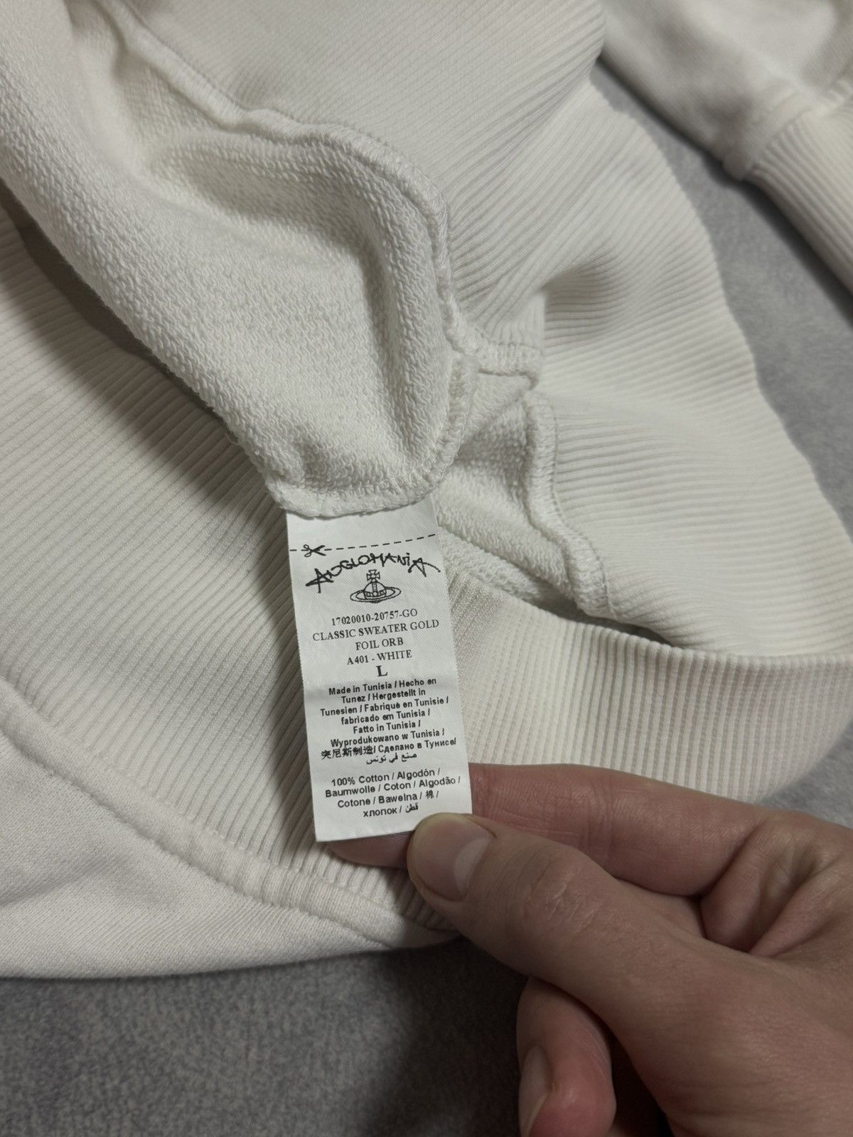 Vintage Vintage Vivienne Westwood anglomania white gold sweatshirt Size US L / EU 52-54 / 3 - 14 Thumbnail
