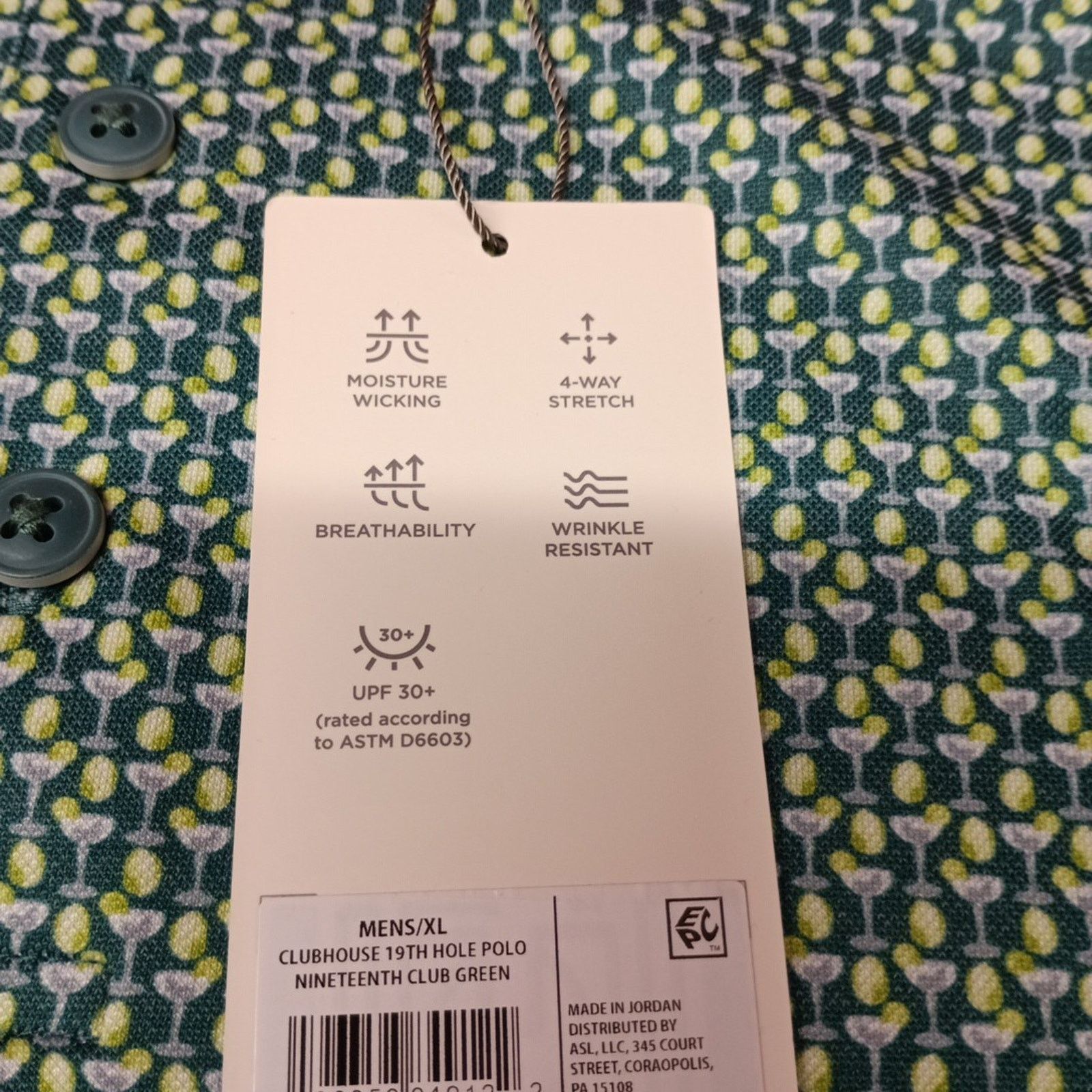 Other Walter Hagen Golf Polo Shirt Men's XL Green Martini Print Size US XL / EU 56 / 4 - 4 Thumbnail