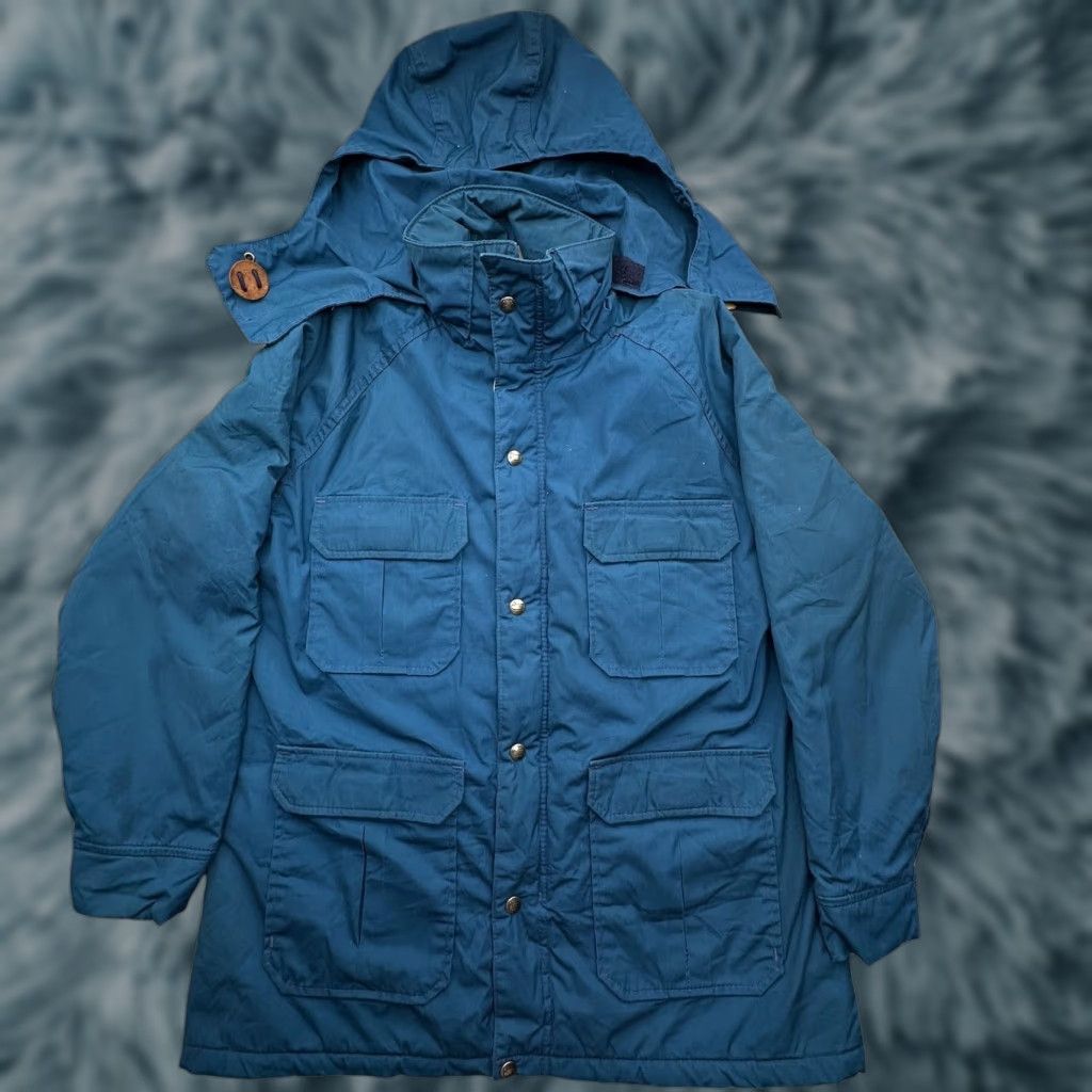 Vintage VINTAGE Woolrich Parka Hooded Jacket Womens Large Blue Pockets Jacket Coffin Long 90s 80s Mens Girls Womens Size L / US 10 / IT 46 - 1 Thumbnail