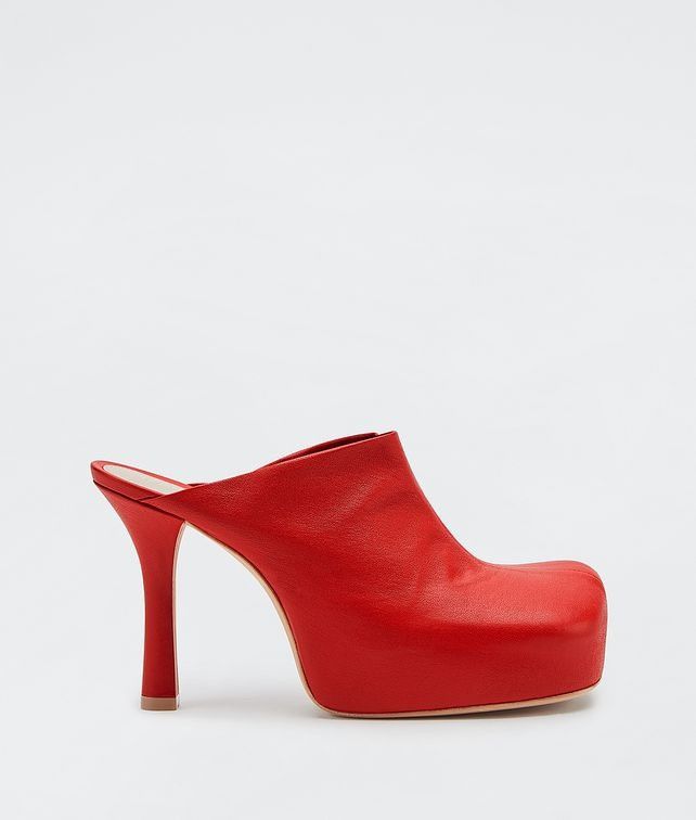 Bottega Veneta o1y0725 Spool Heel Mules in Red Size US 5.5 / IT 35.5 - 1 Thumbnail