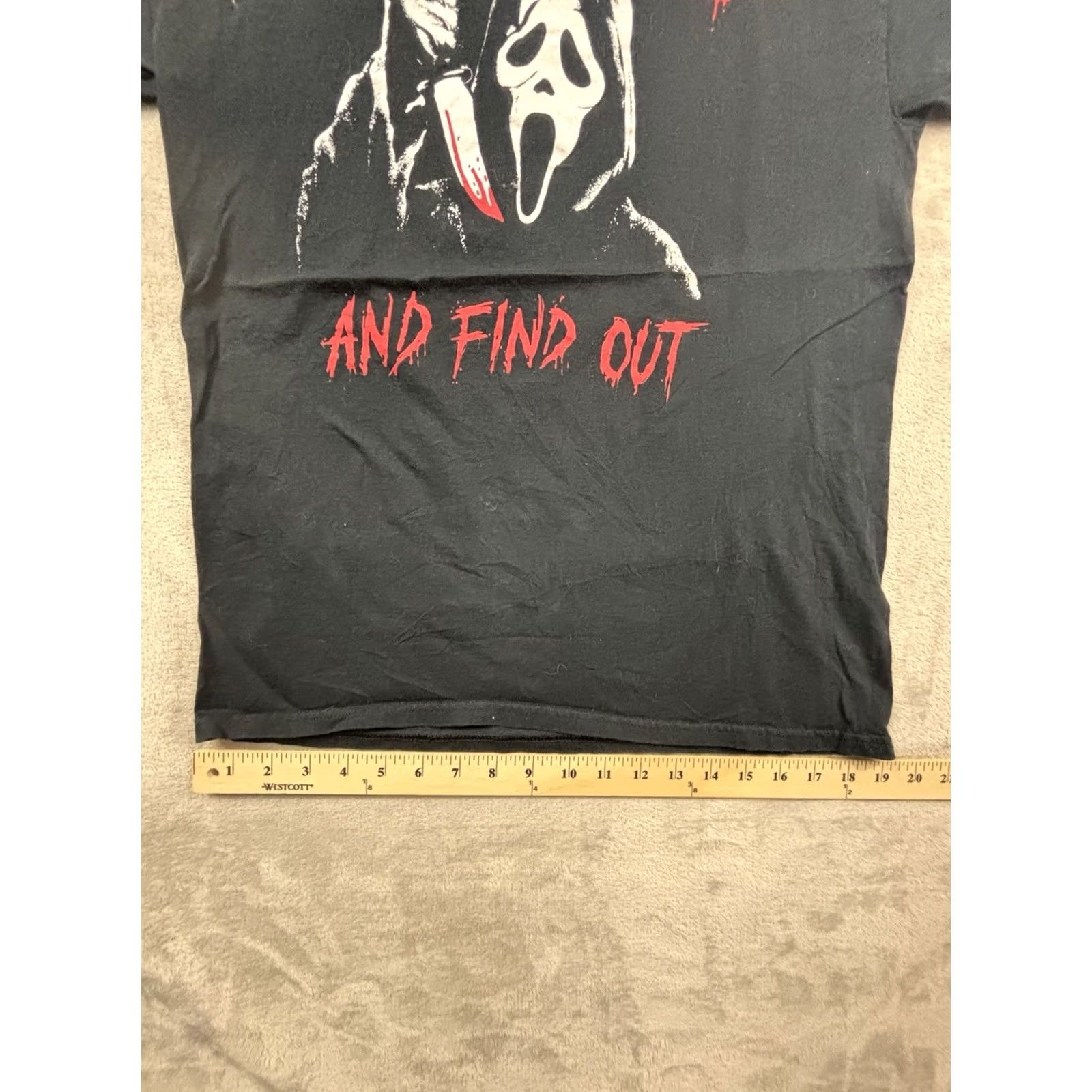 Vintage VINTAGE Ghostface Scream “F Around and Find Out” Horror Men’s Black T-Shirt Size Medium Size US M / EU 48-50 / 2 - 5 Thumbnail