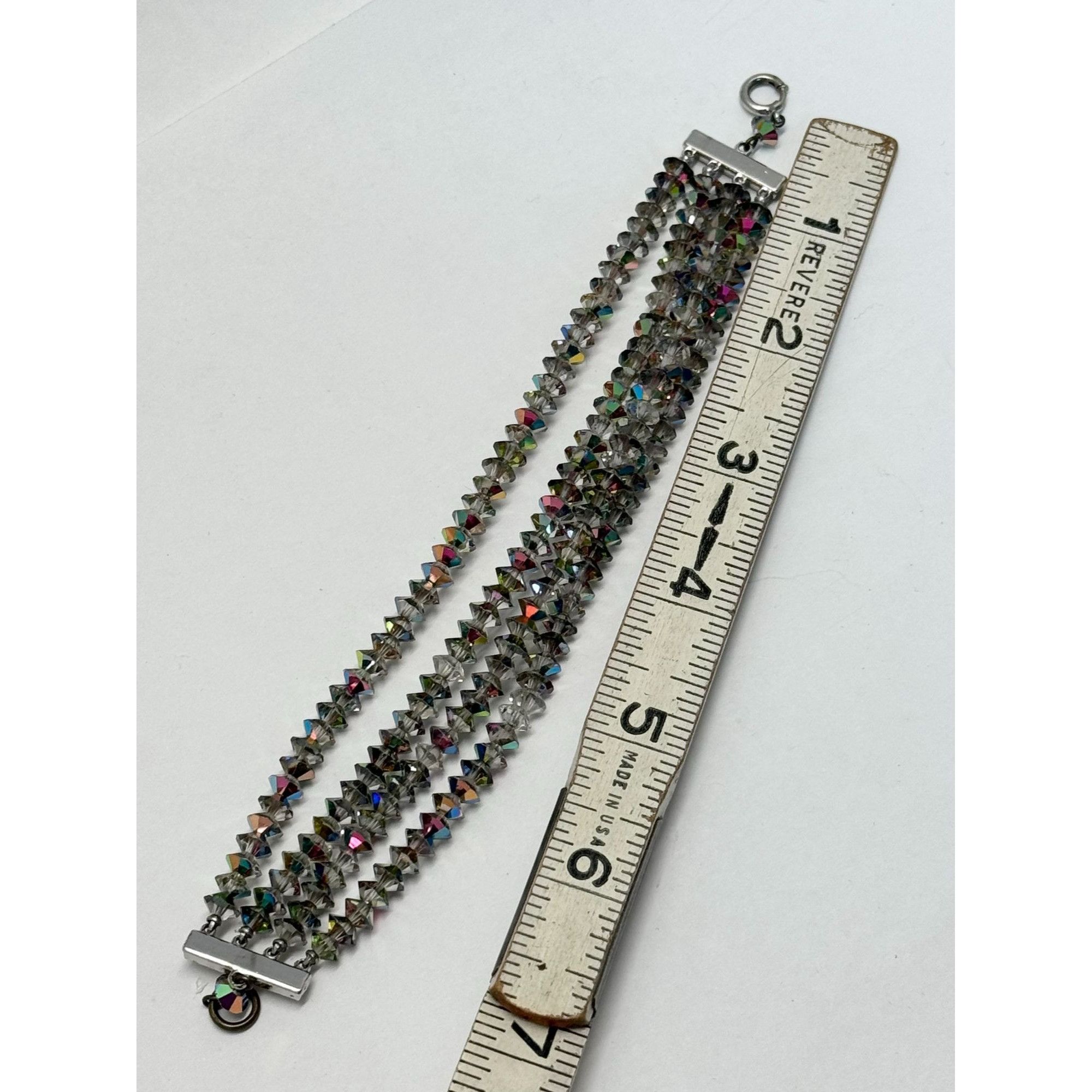 Vintage Vintage crystal rhinestone multi strand bracelet Size ONE SIZE - 4 Thumbnail