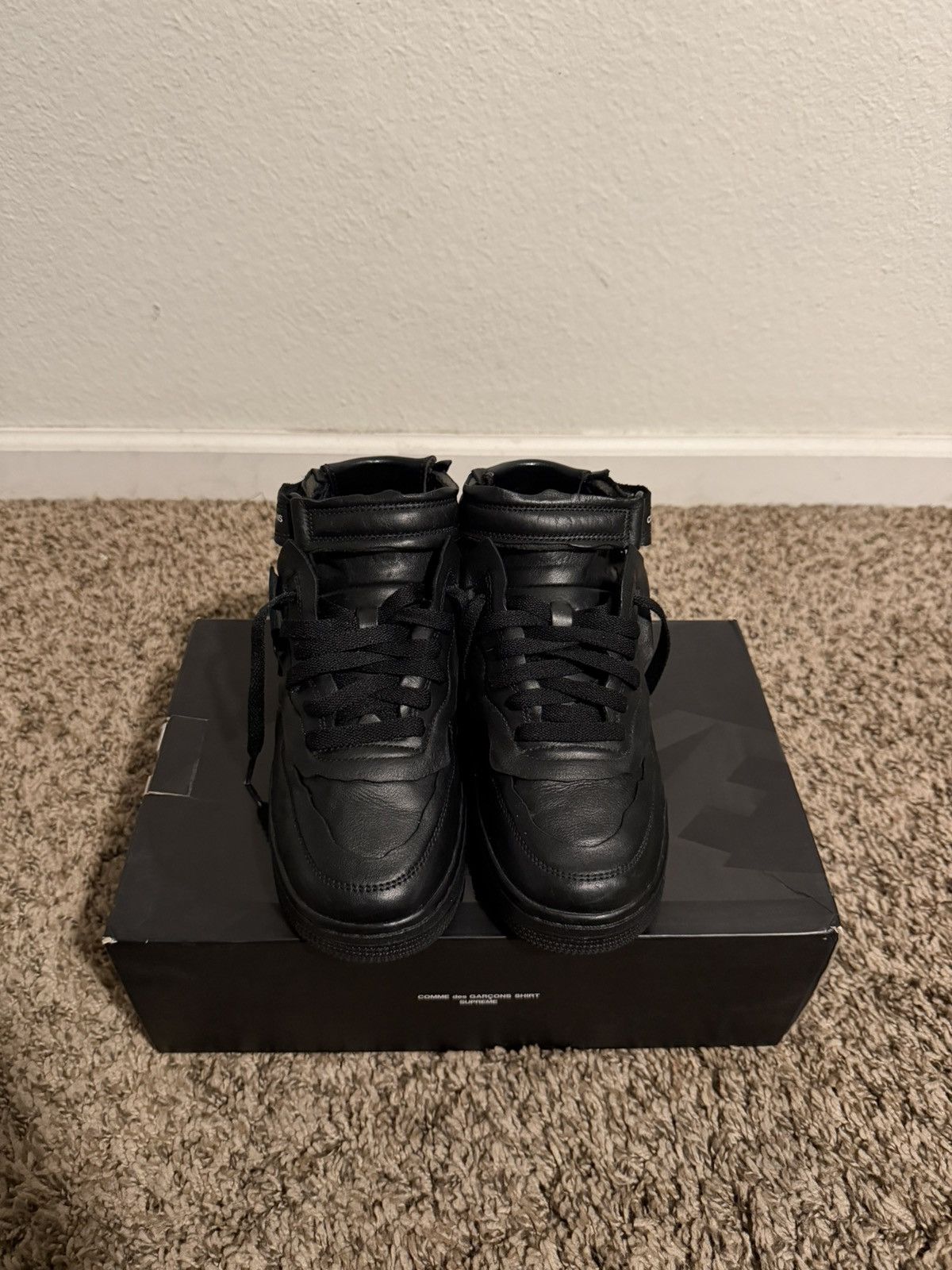 Comme des Garcons Homme Plus × Nike Nike Air Force 1 Mid Comme des Garcons Black Size US 5 / EU 37 - 3 Thumbnail